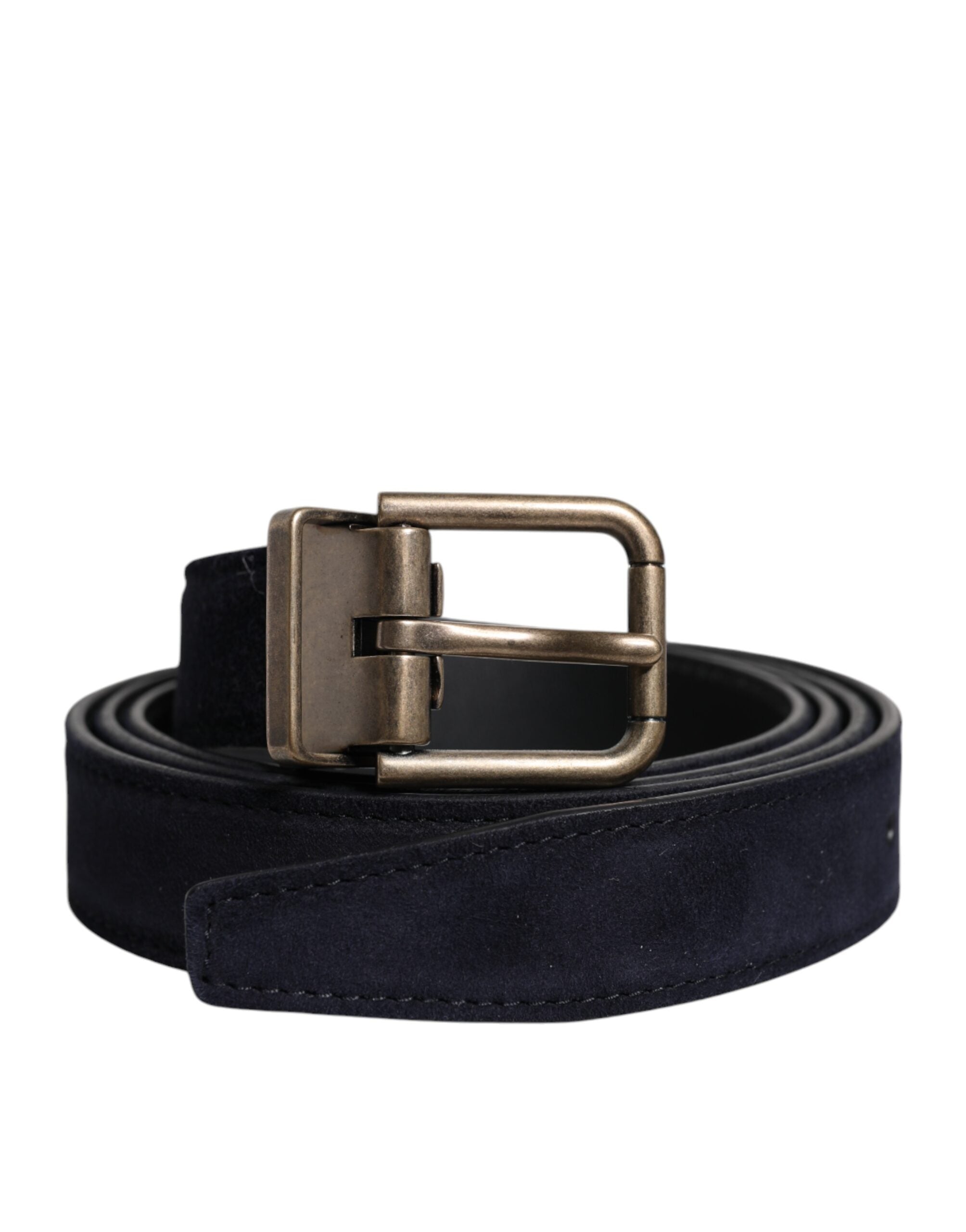 Ceinture classique Dolce &amp; Gabbana en cuir de chèvre noir avec boucle en métal