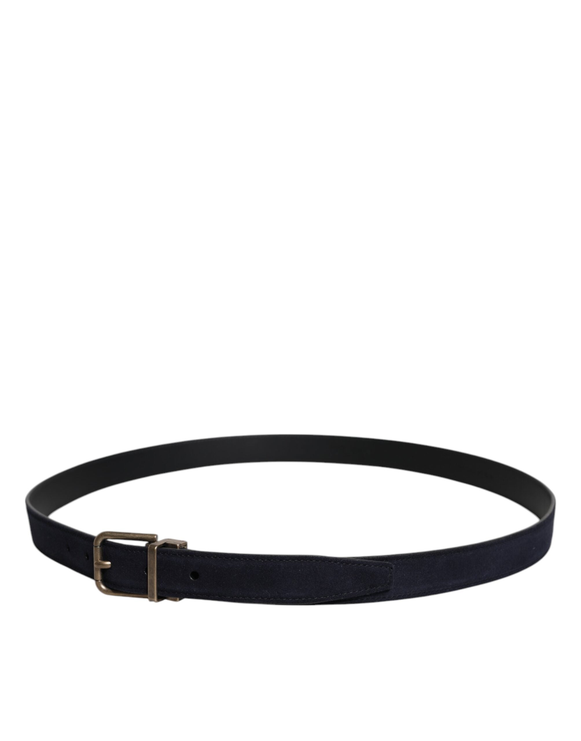 Ceinture classique Dolce &amp; Gabbana en cuir de chèvre noir avec boucle en métal