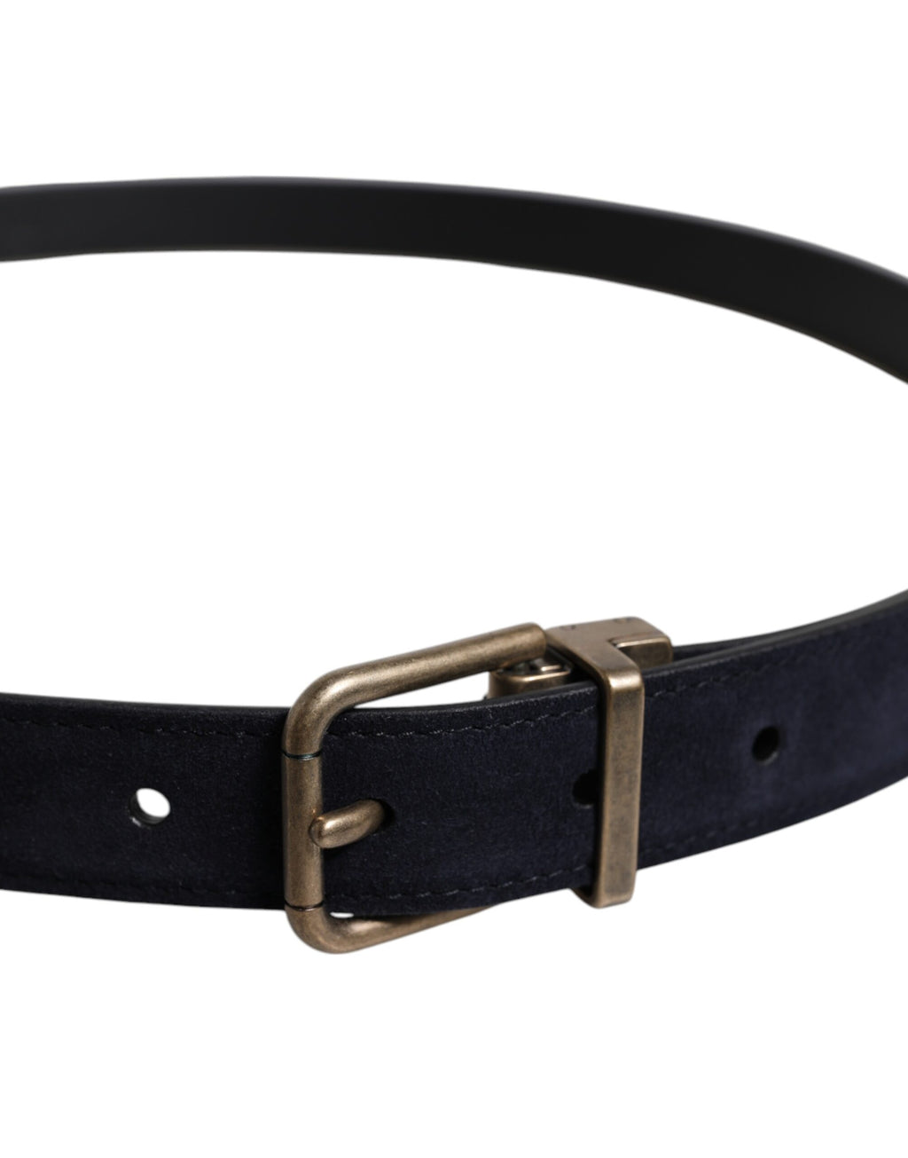 Ceinture classique Dolce &amp; Gabbana en cuir de chèvre noir avec boucle en métal