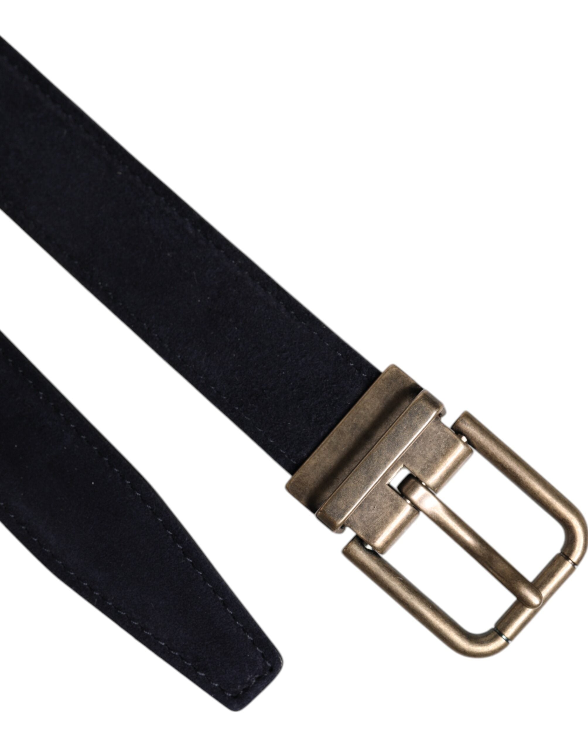 Ceinture classique Dolce &amp; Gabbana en cuir de chèvre noir avec boucle en métal