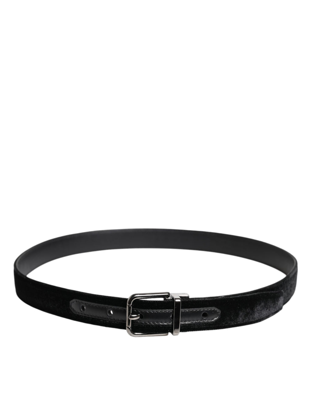 Ceinture classique en cuir noir avec boucle en métal Dolce &amp; Gabbana