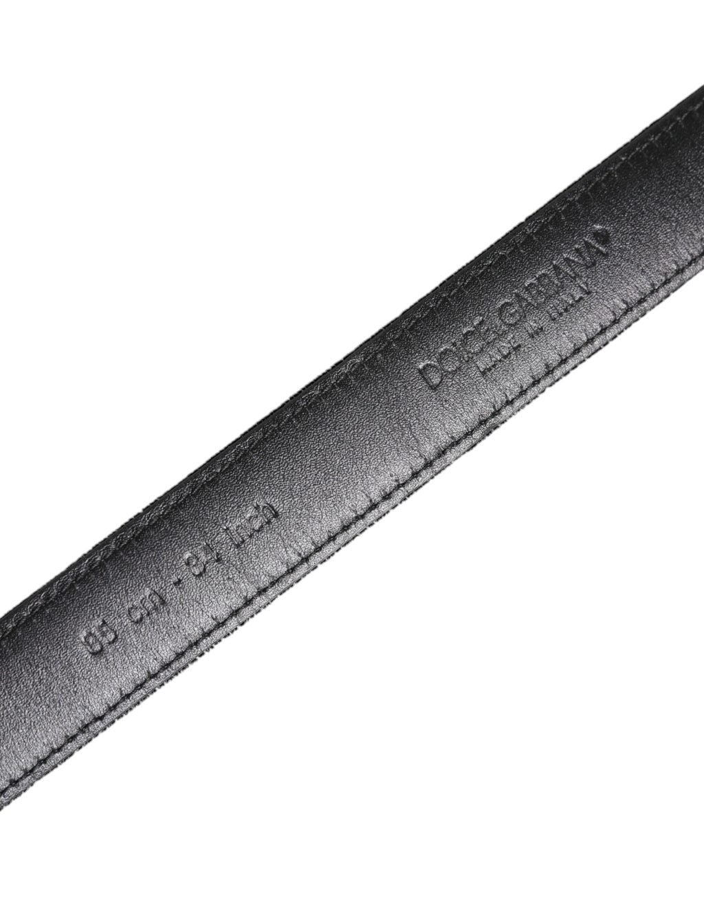 Ceinture classique en cuir noir avec boucle en métal Dolce &amp; Gabbana