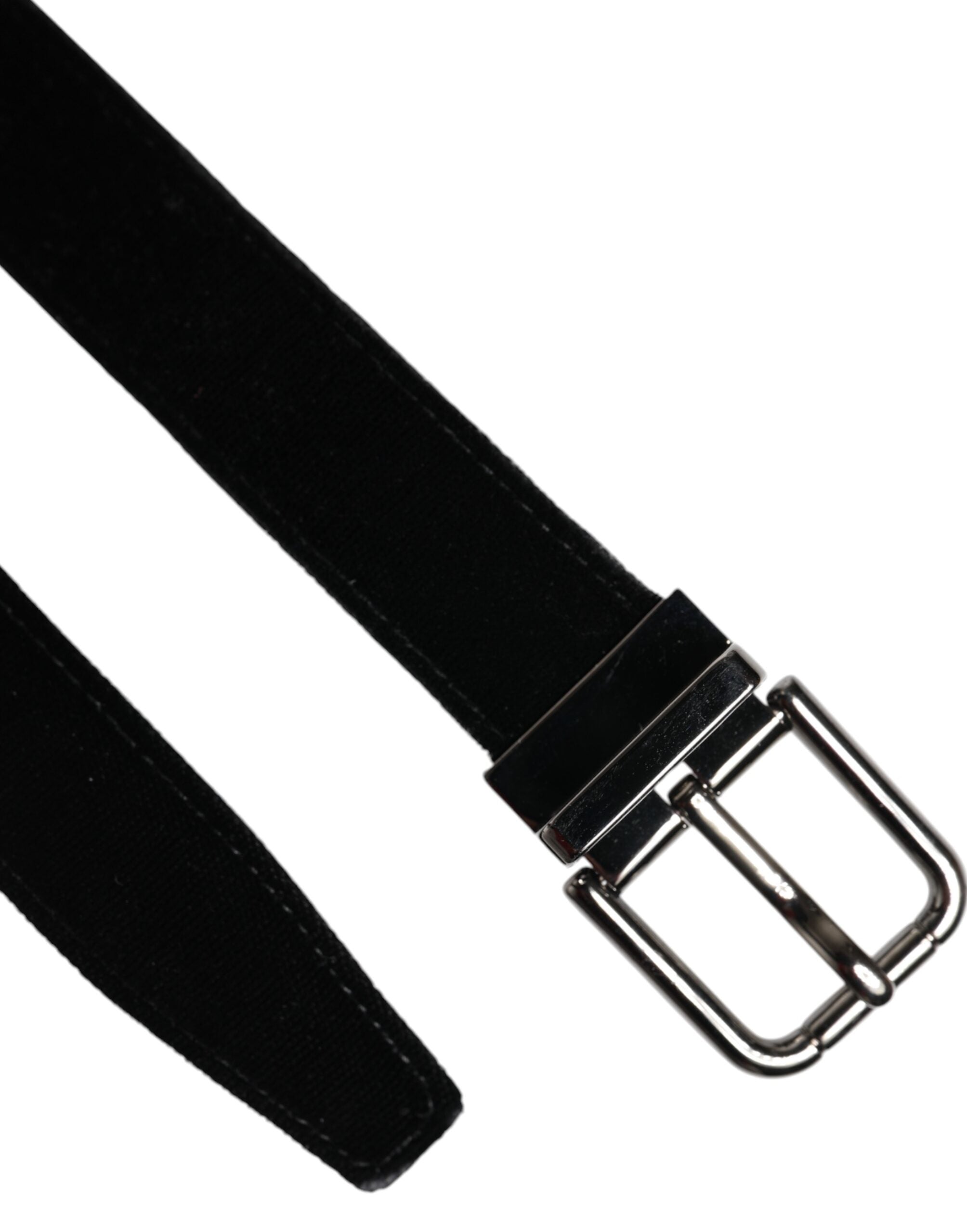Ceinture classique en cuir noir avec boucle en métal Dolce &amp; Gabbana