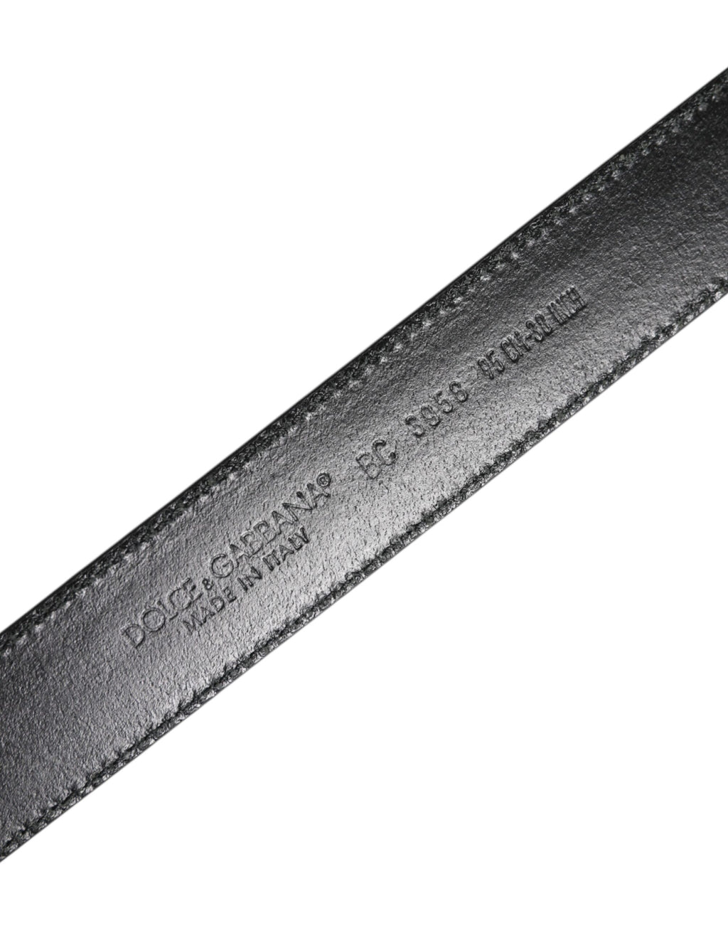 Ceinture classique en cuir noir et marron Dolce &amp; Gabbana avec boucle en métal