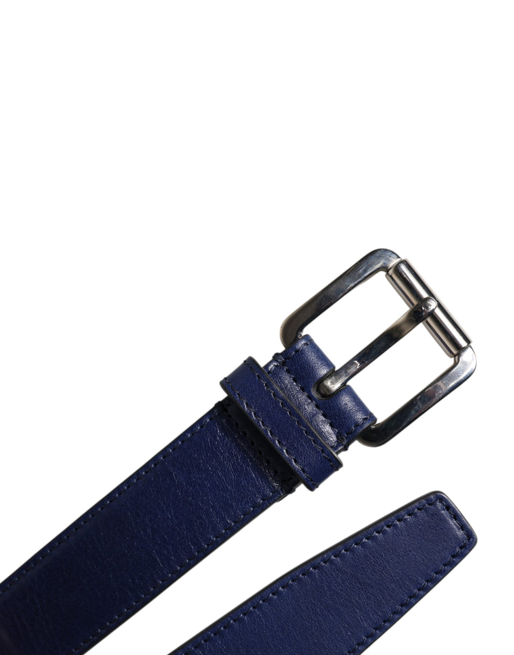 Ceinture Dolce &amp; Gabbana en coton bleu et cuir imprimé avec boucle en métal