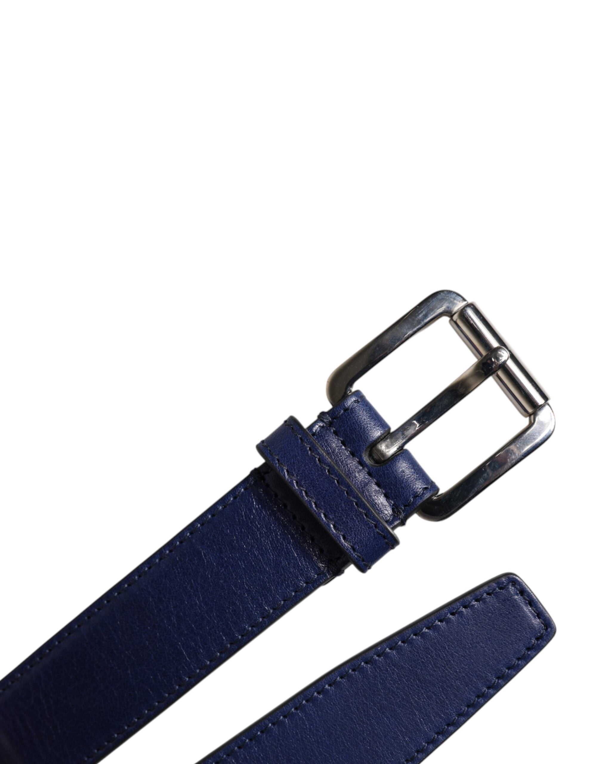Ceinture Dolce &amp; Gabbana en coton bleu et cuir imprimé avec boucle en métal