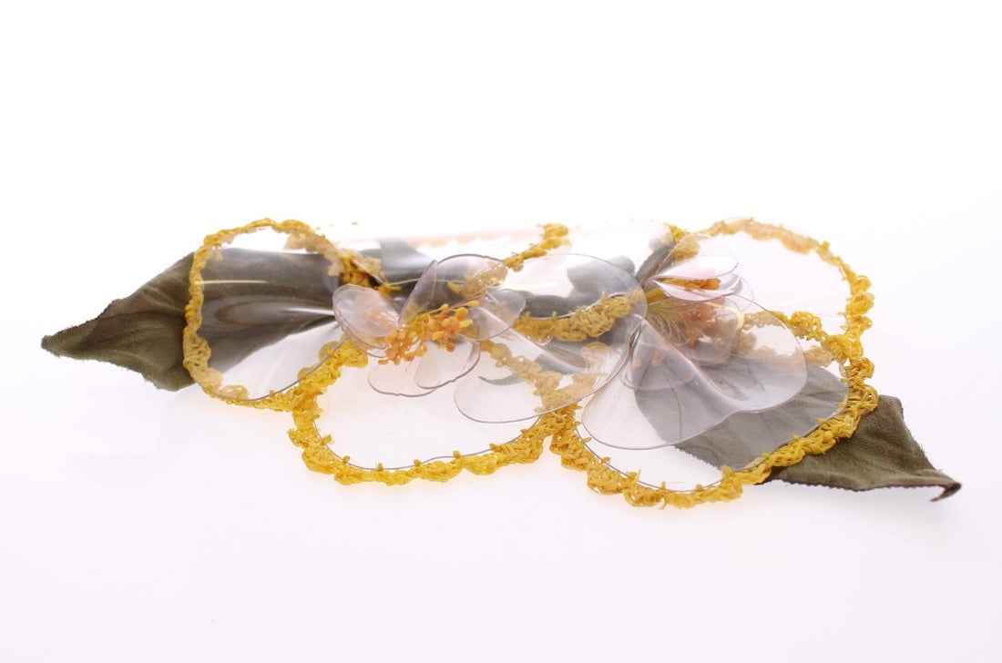 Dolce &amp; Gabbana – Exquisite handgefertigte Seidenbrosche mit Blumenmuster