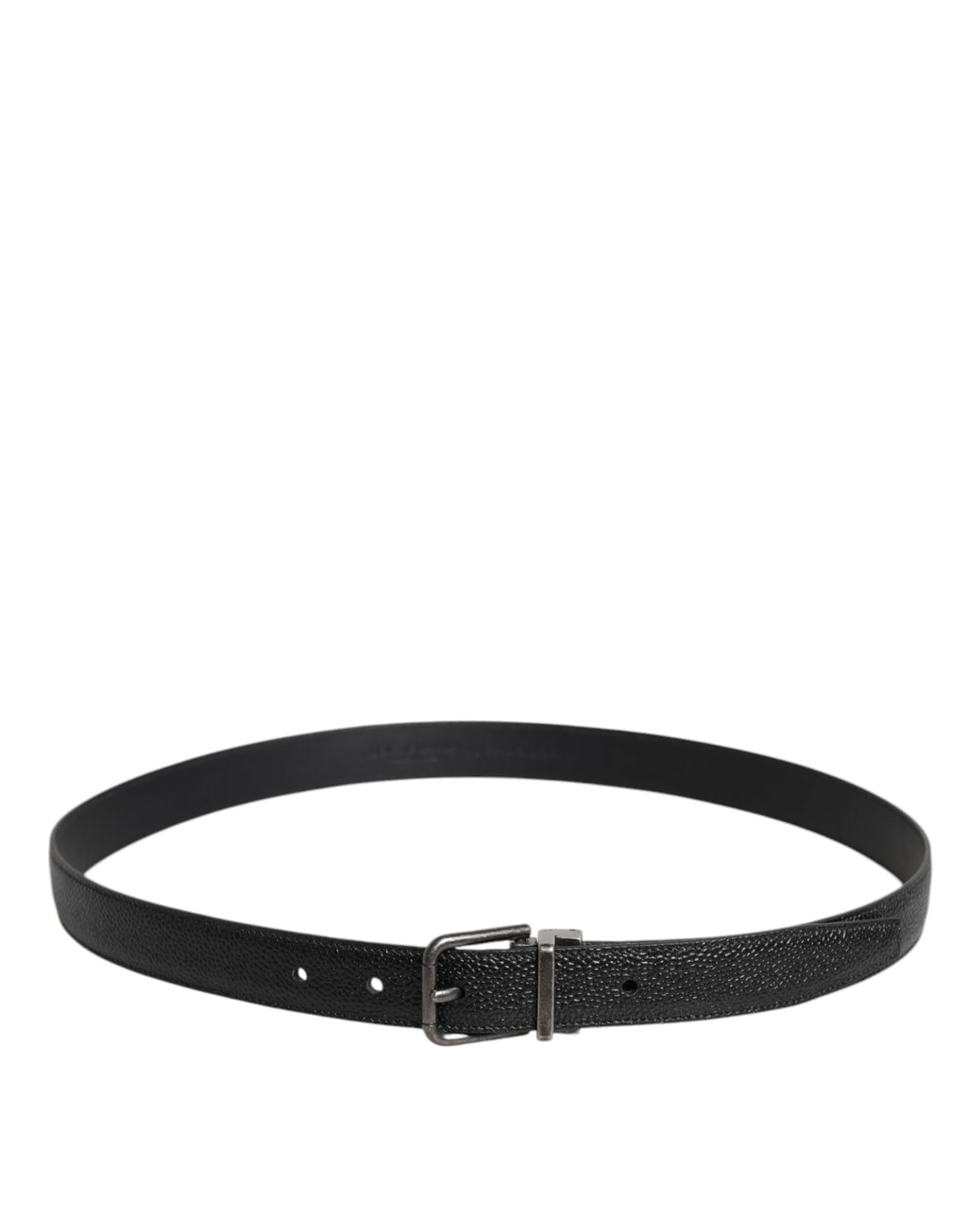 Ceinture classique à boucle métallique en cuir de veau noir Dolce &amp; Gabbana
