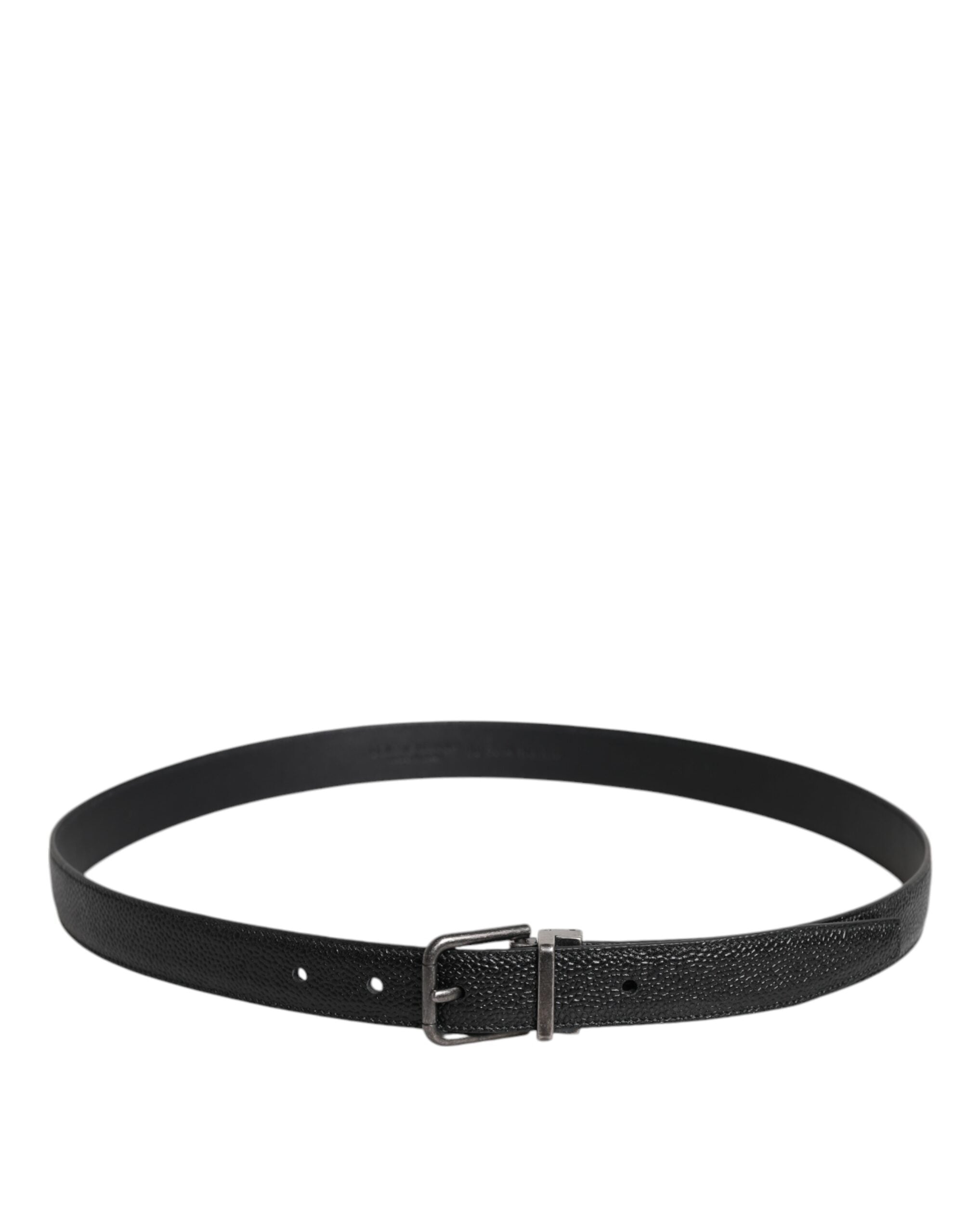Ceinture classique à boucle métallique en cuir de veau noir Dolce &amp; Gabbana