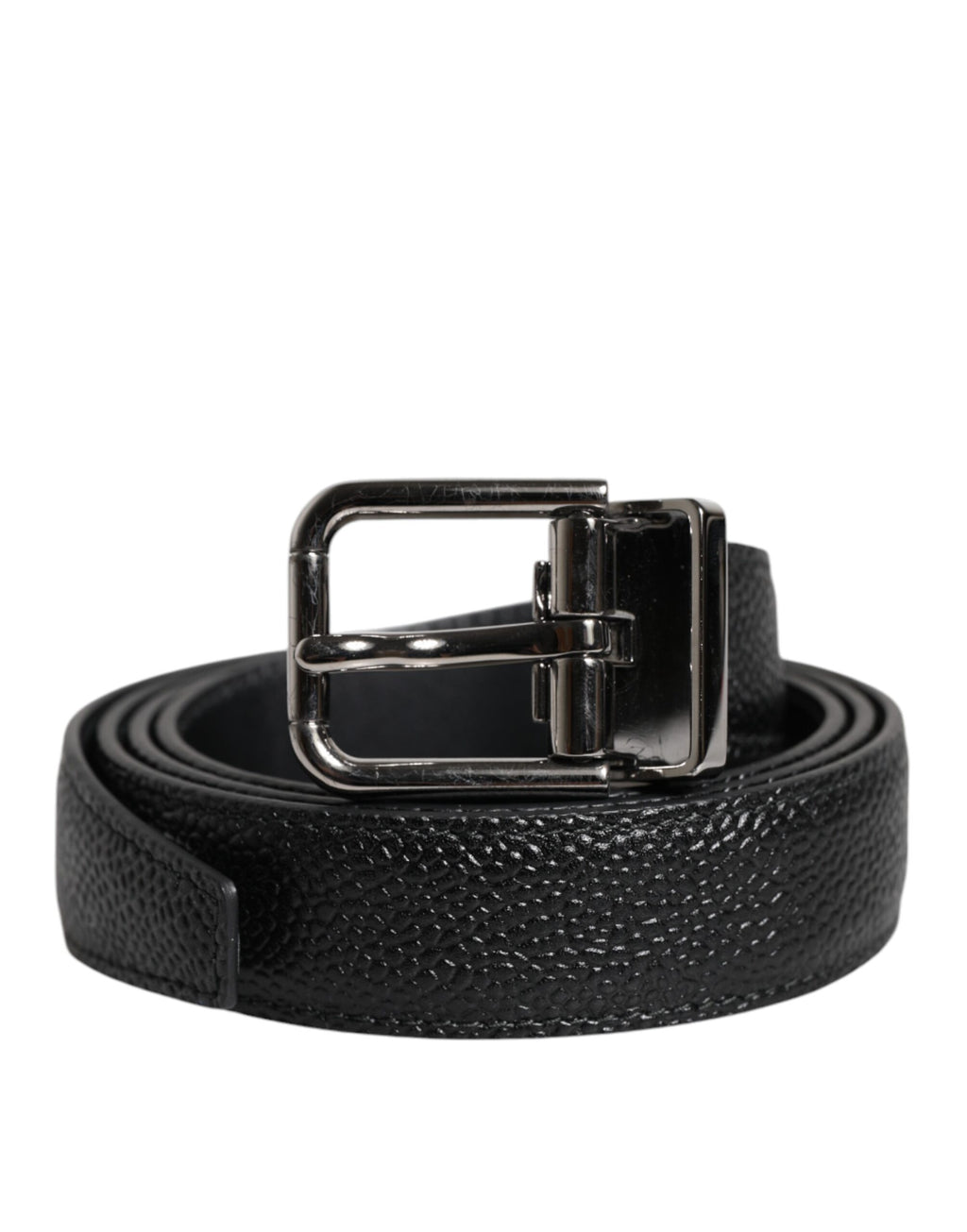 Ceinture classique à boucle métallique en cuir de veau noir Dolce &amp; Gabbana