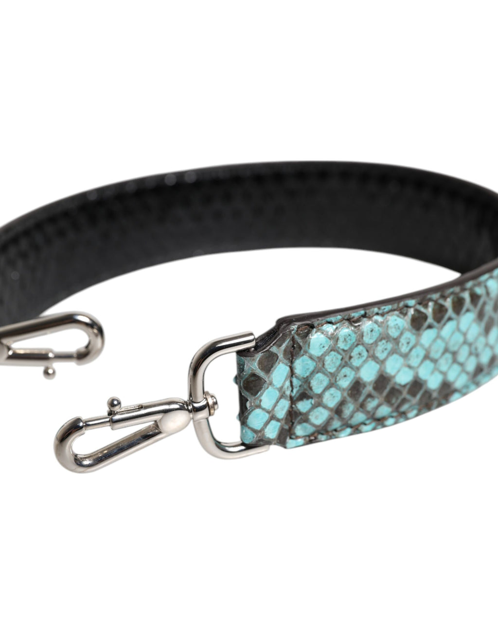 Sac bandoulière en cuir exotique noir et bleu Dolce &amp; Gabbana
