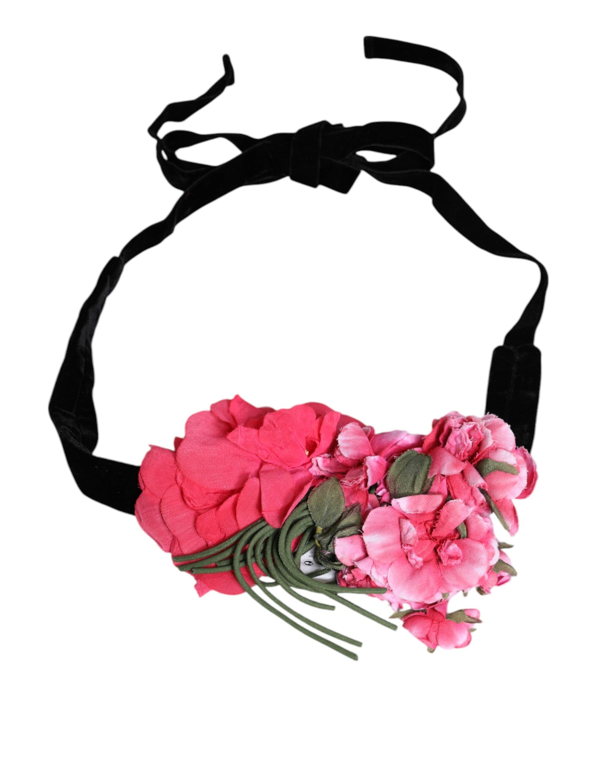 Dolce &amp; Gabbana – Mehrfarbiger Bindegürtel mit Blumenapplikation