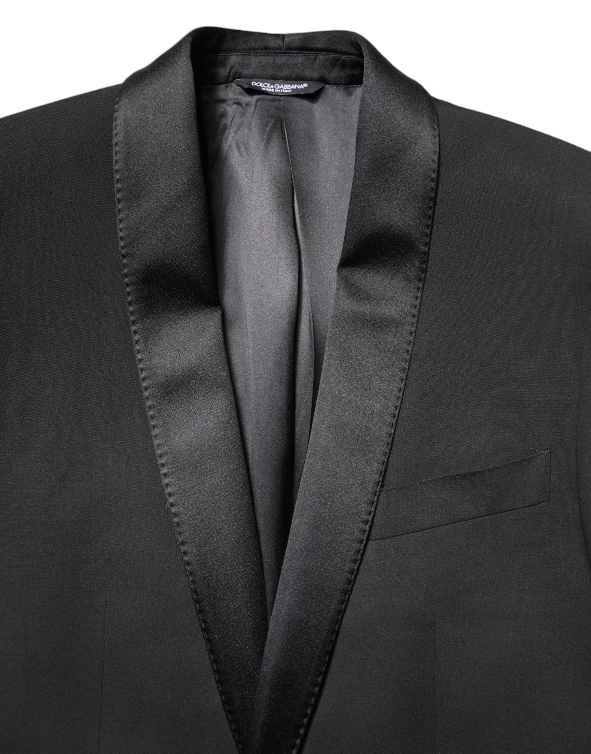 Manteau noir à simple boutonnage pour homme Dolce &amp; Gabbana, blazer MARTINI