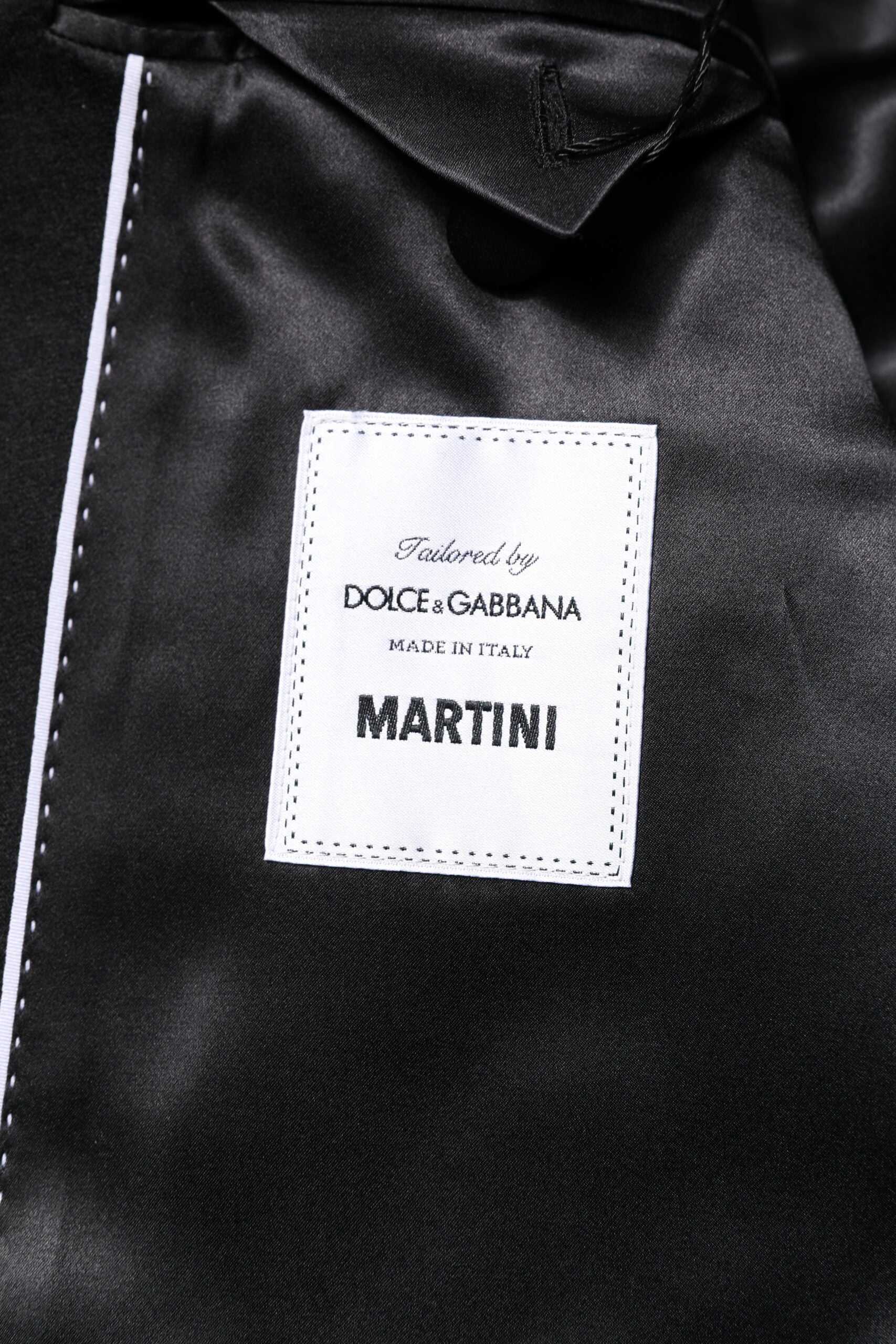Manteau noir à simple boutonnage pour homme Dolce &amp; Gabbana, blazer MARTINI