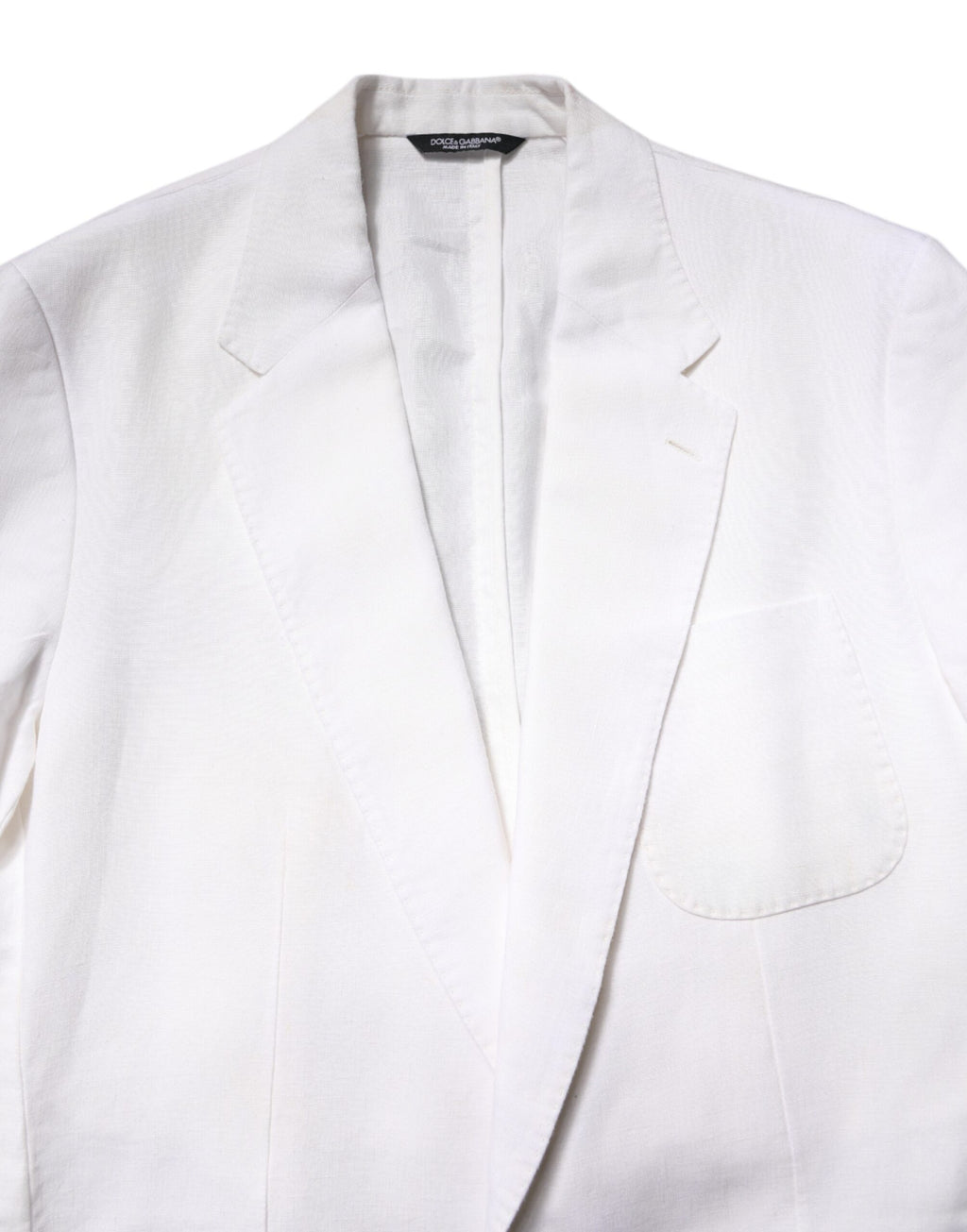 Dolce &amp; Gabbana - Blazer blanc à simple boutonnage pour homme