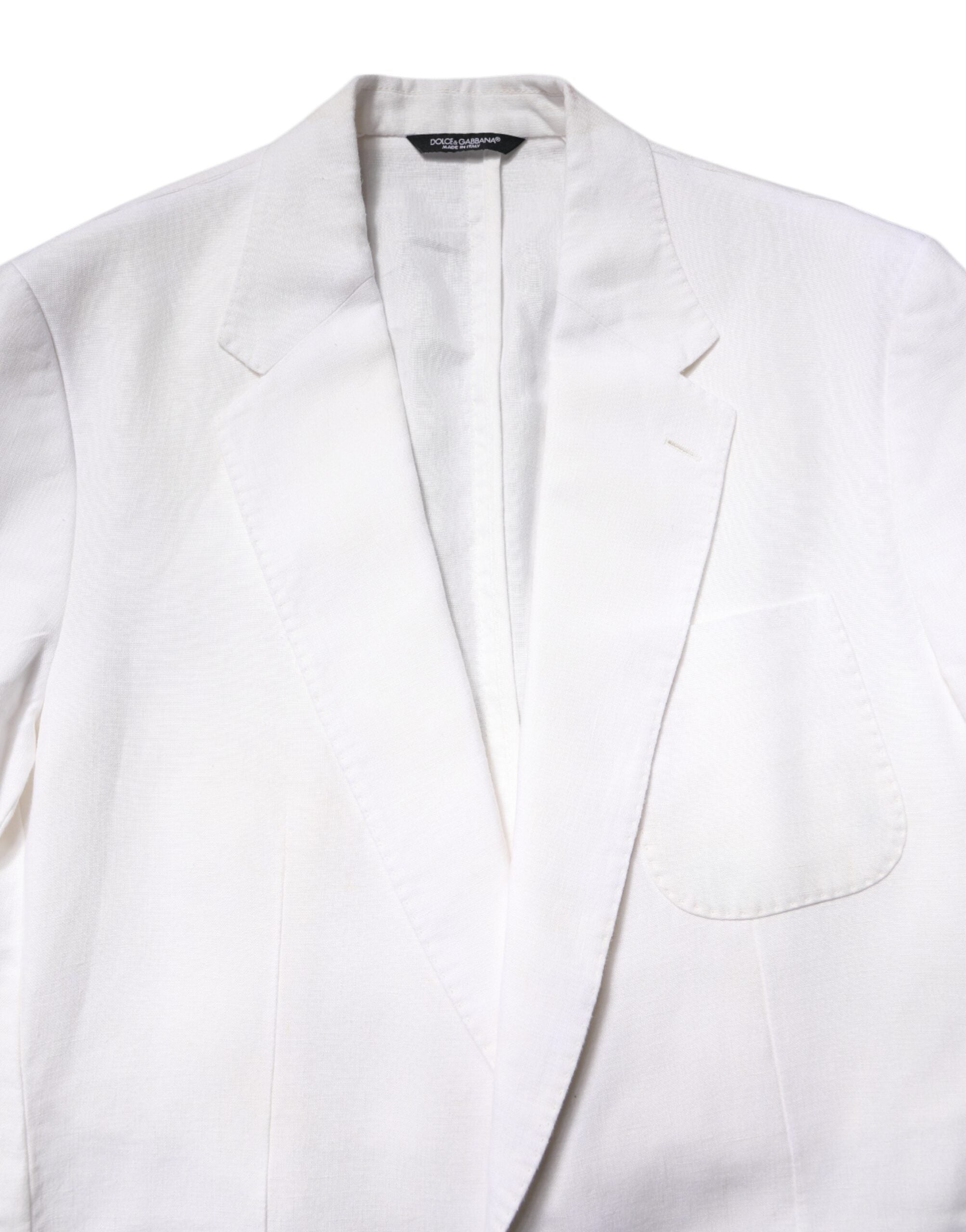 Dolce &amp; Gabbana - Blazer blanc à simple boutonnage pour homme