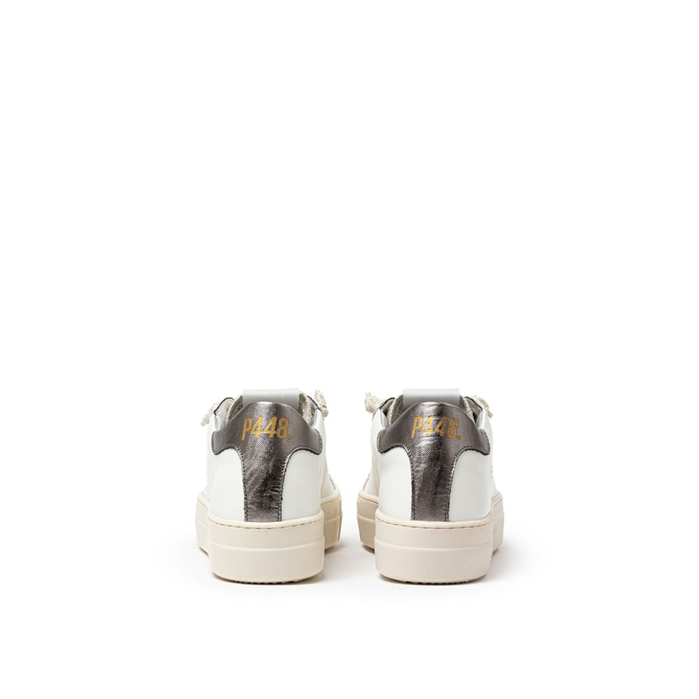 P448 Weißer Ledersneaker