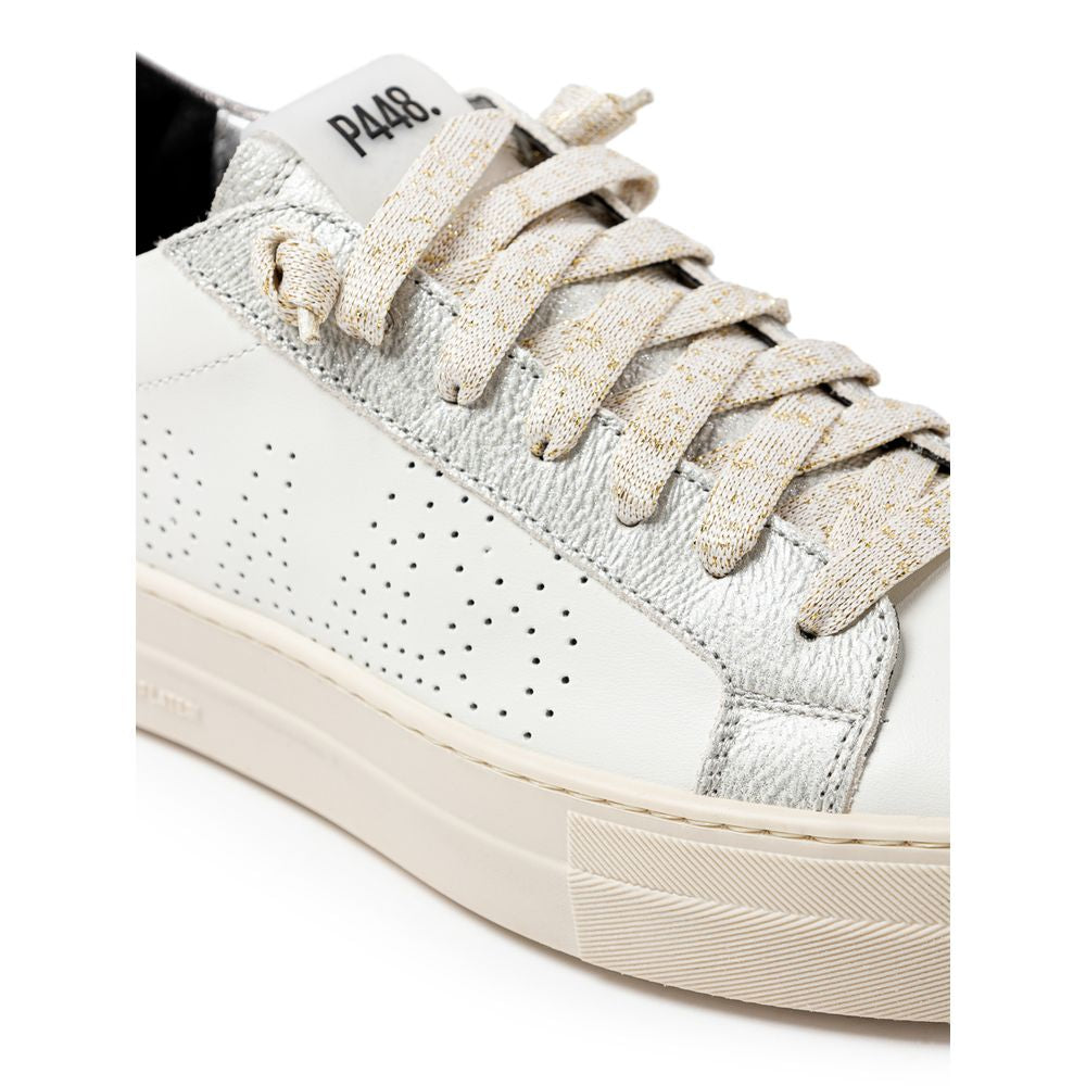 P448 Weißer Ledersneaker
