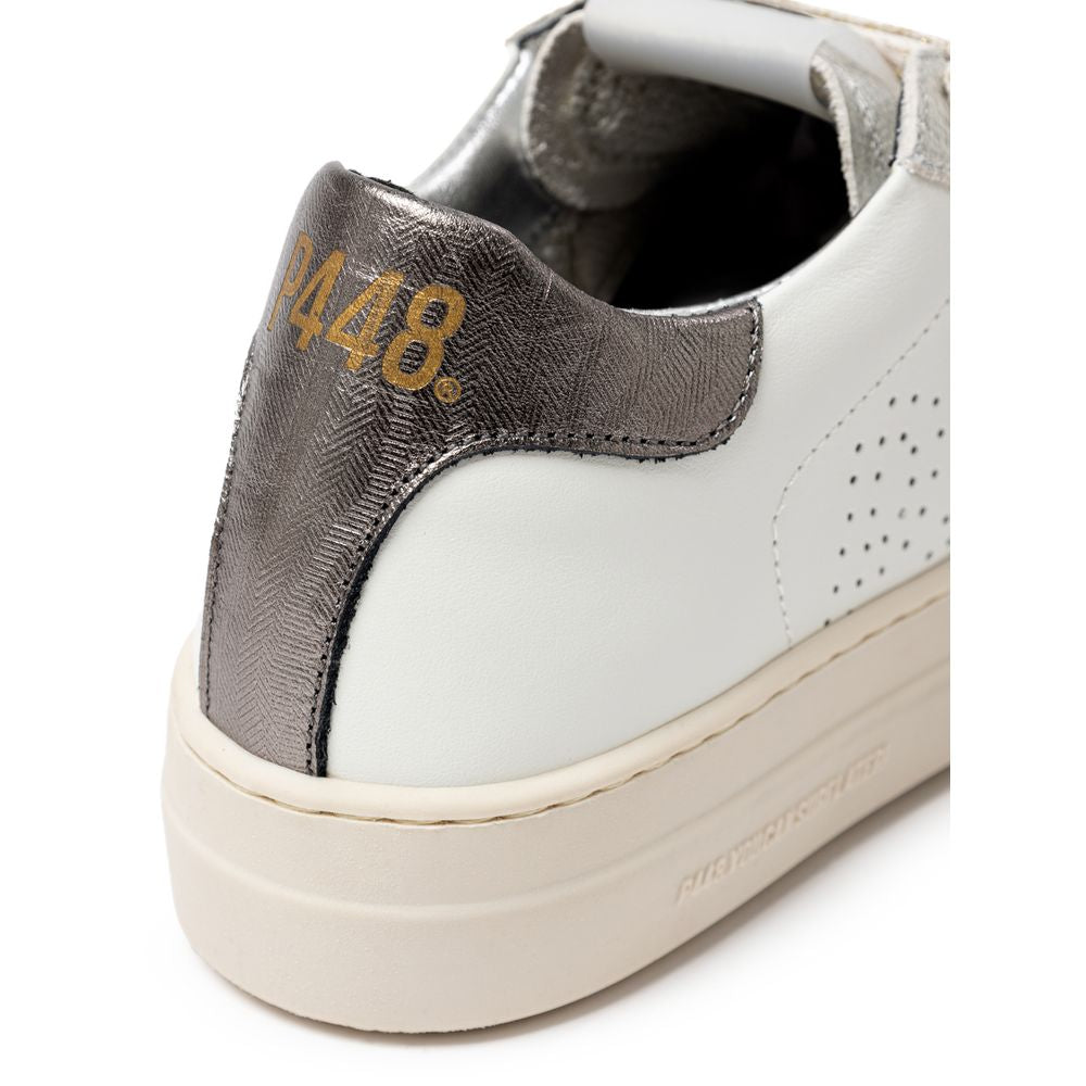 P448 Weißer Ledersneaker