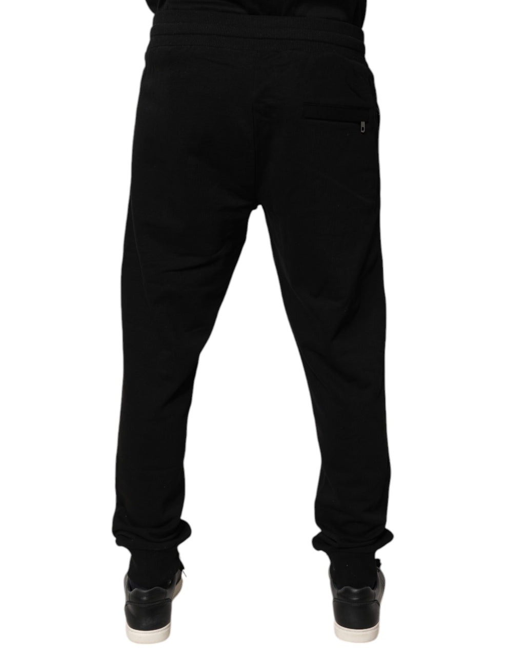 Dolce &amp; Gabbana – Schwarze Jogginghose aus Baumwolle mit mittlerer Taille