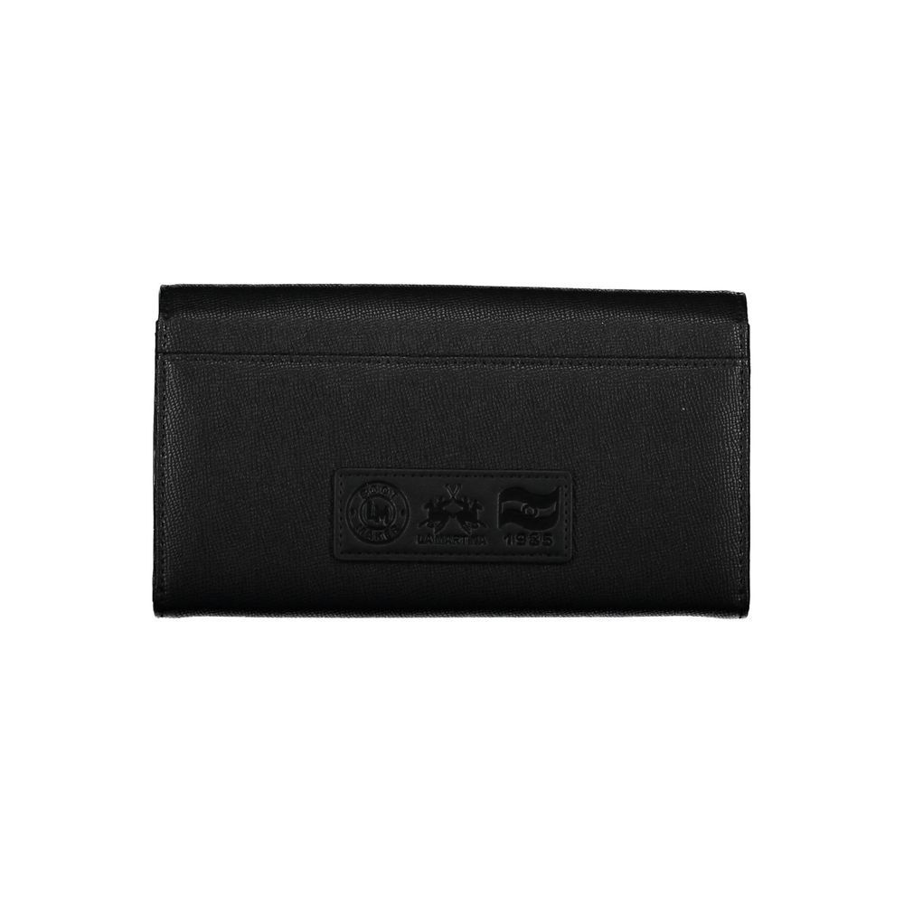 Portefeuille femme en polyéthylène noir La Martina