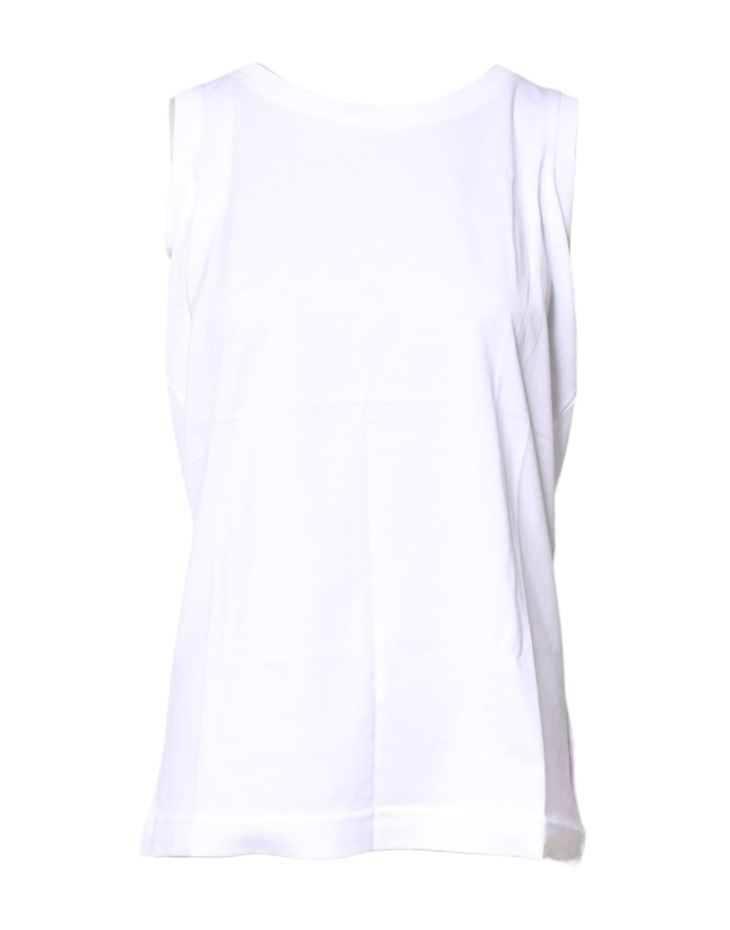 T-shirt ras du cou sans manches en coton blanc Dolce &amp; Gabbana