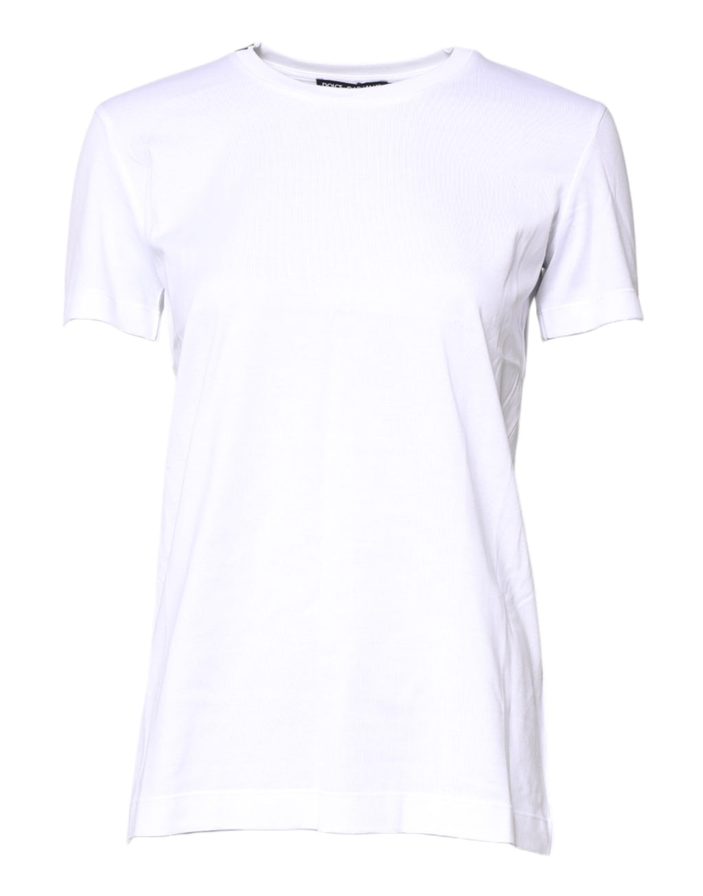 Dolce &amp; Gabbana – Weißes T-Shirt aus Baumwolle mit Rundhalsausschnitt und kurzen Ärmeln