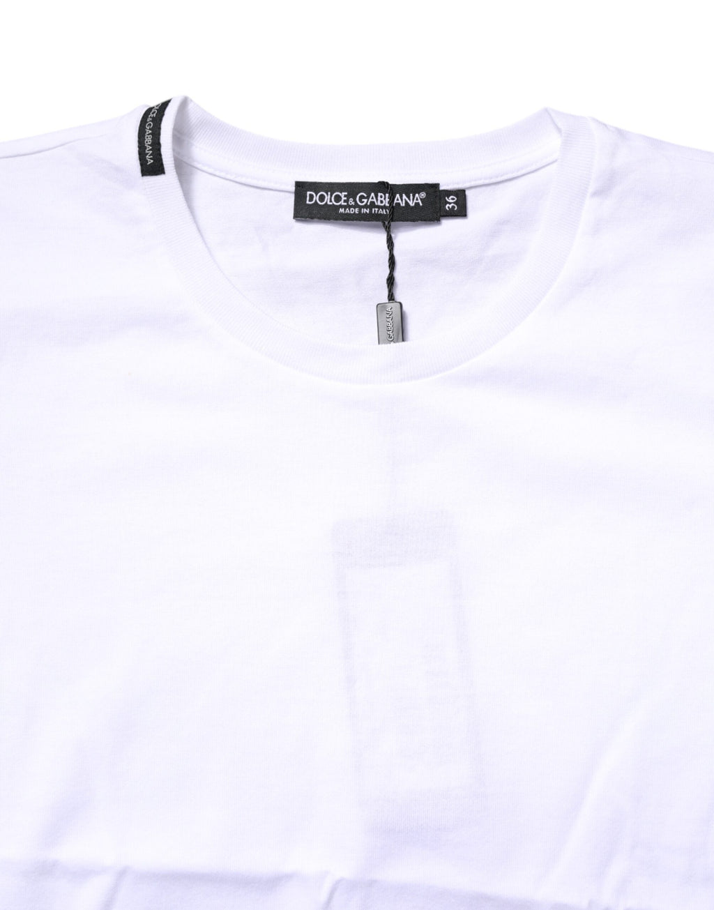 Dolce &amp; Gabbana – Weißes T-Shirt aus Baumwolle mit Rundhalsausschnitt und kurzen Ärmeln