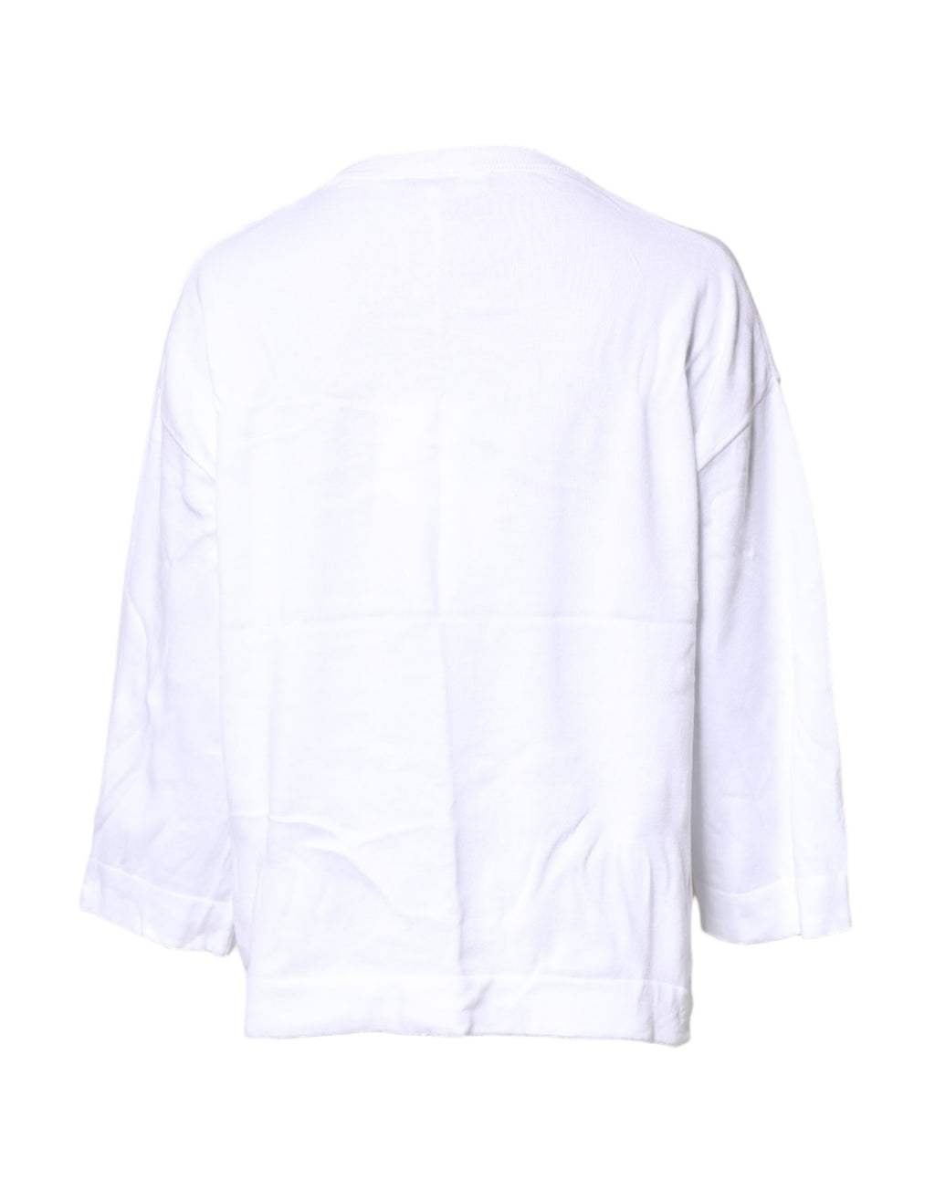 T-shirt manches longues en coton blanc à imprimé graphique Love Moschino