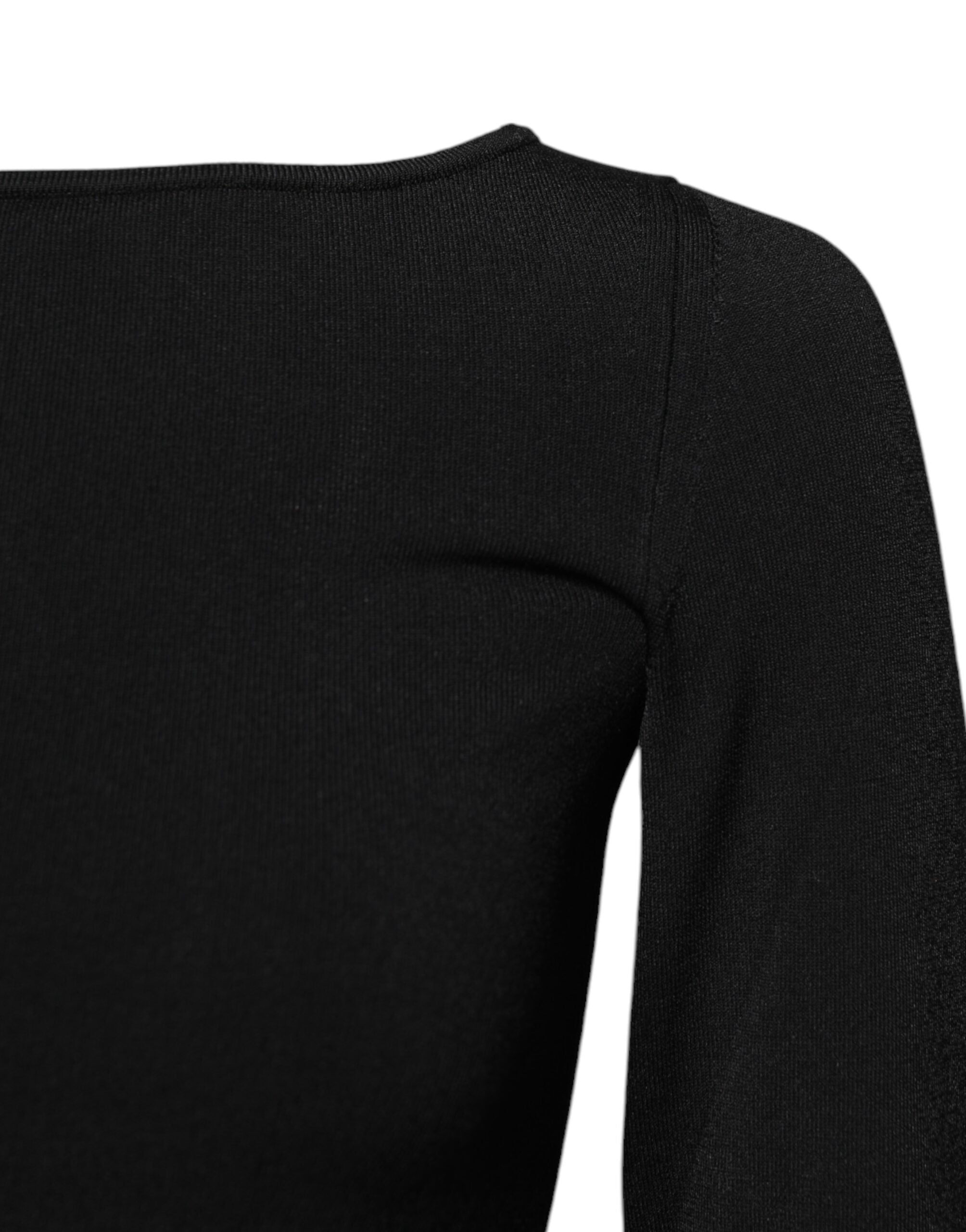 Pull à manches longues en viscose noire Dolce &amp; Gabbana