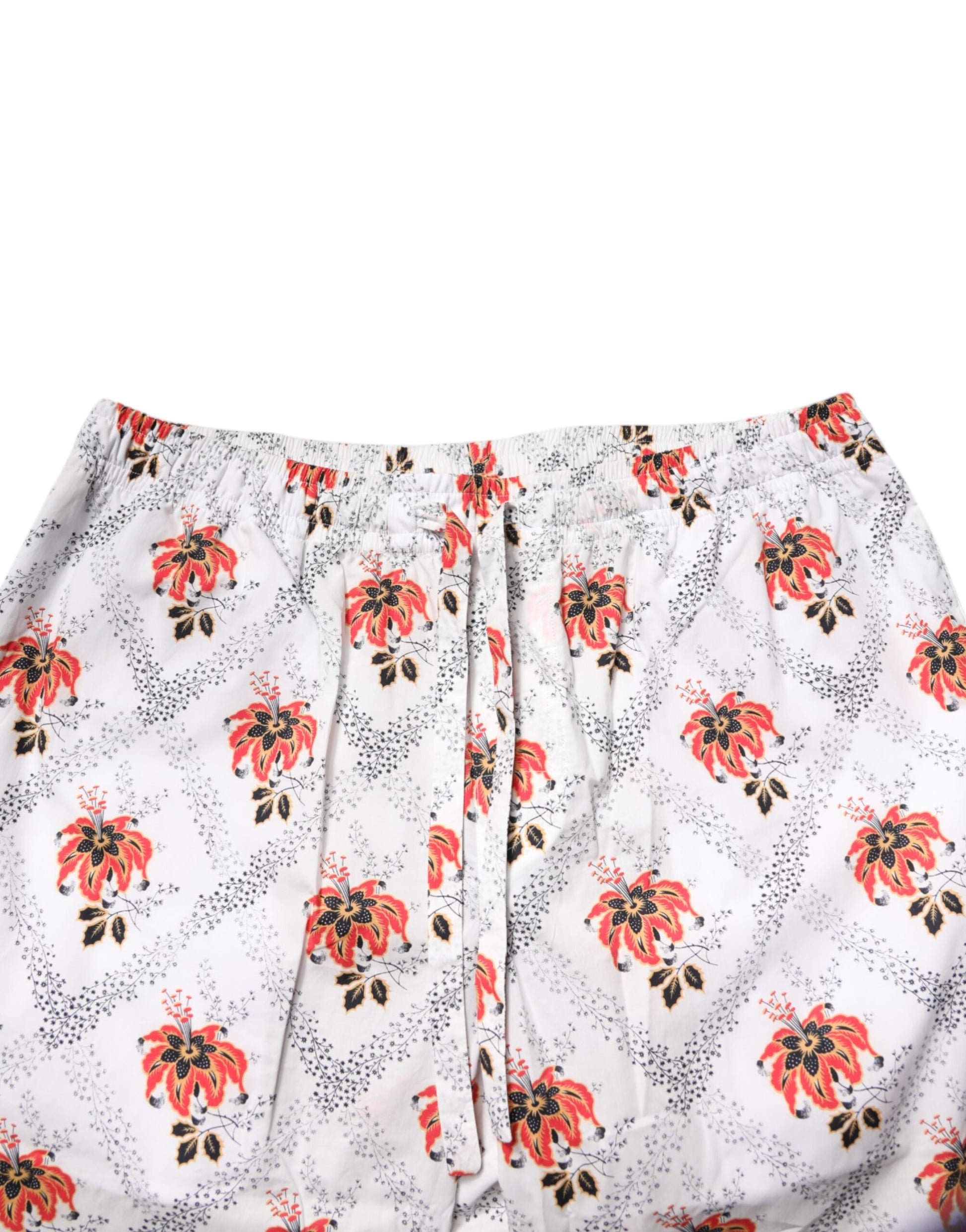 Dolce &amp; Gabbana Pyjama-Set aus Baumwolle mit mehrfarbigem Blumendruck, Nachtwäsche