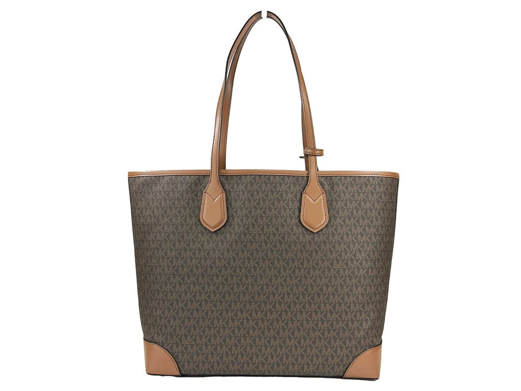 Michael Kors Eva Große gestreifte Reisetasche mit Beutel in Braun