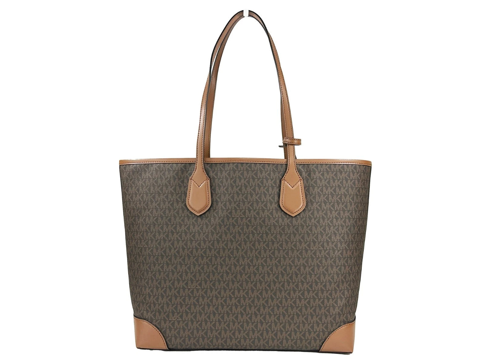 Michael Kors Eva Große gestreifte Reisetasche mit Beutel in Braun
