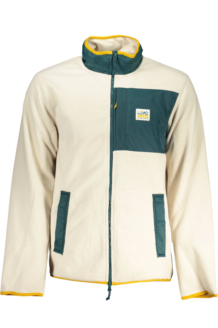 VANS MEN S BEIGE ZIPPED SWEATSHIRT