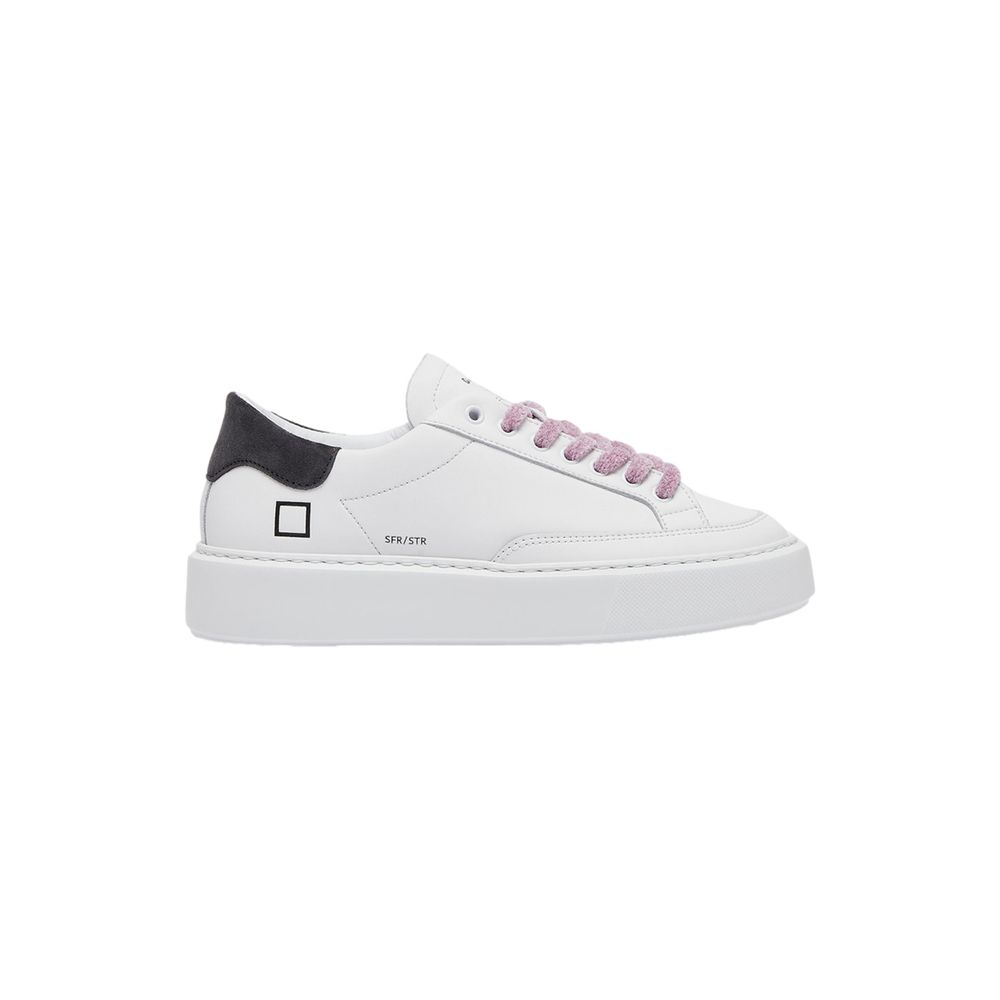 D.A.T.E Beige Leather Sneaker