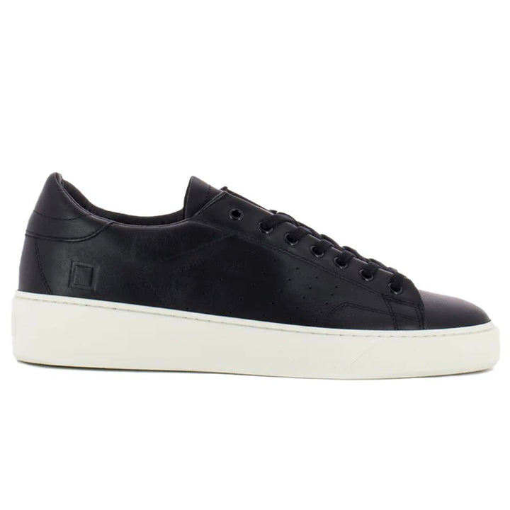 D.A.T.E Black Leather Sneaker
