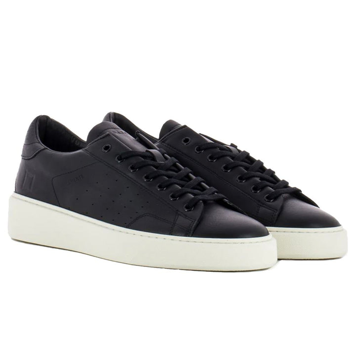 D.A.T.E Black Leather Sneaker