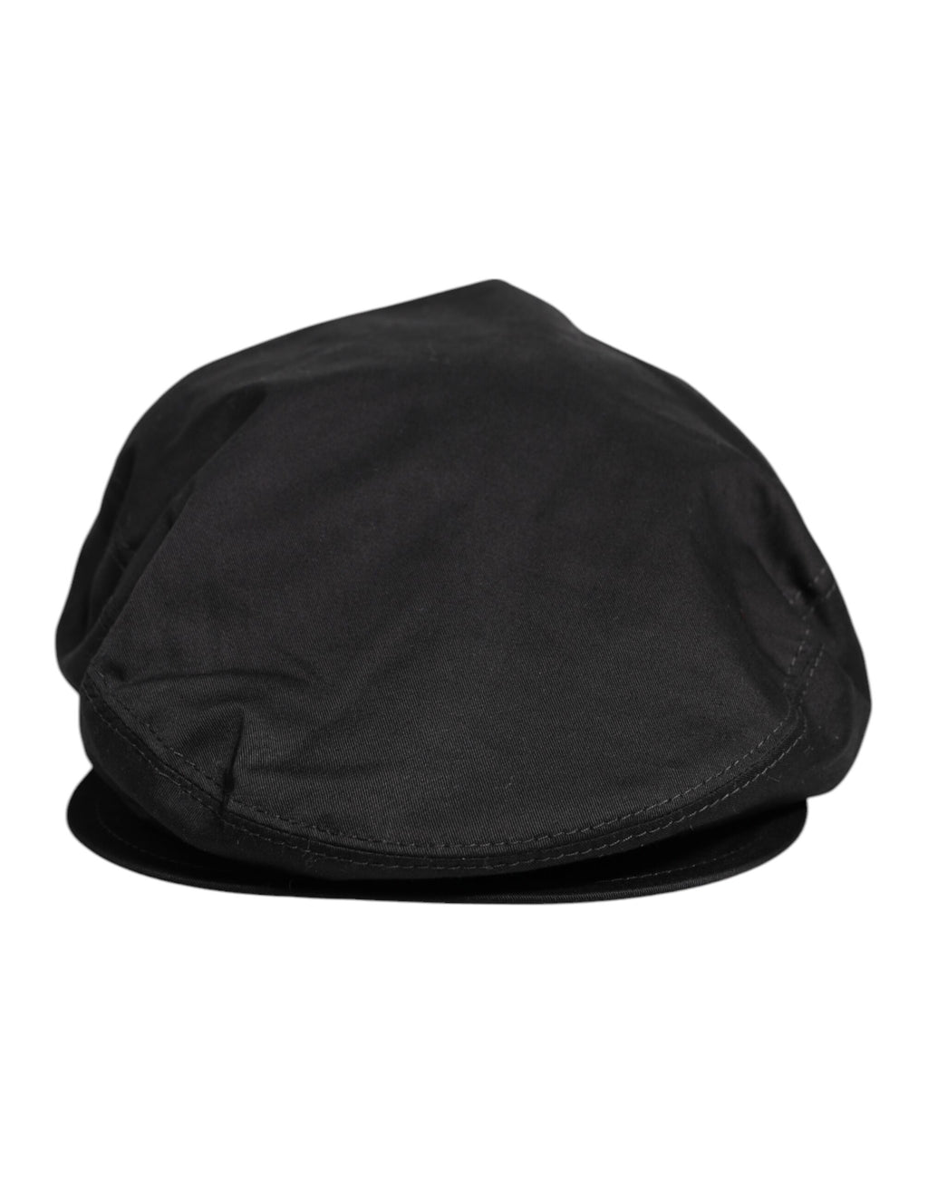 Dolce &amp; Gabbana Chapeau Newsboy Capello Cabbie en coton noir