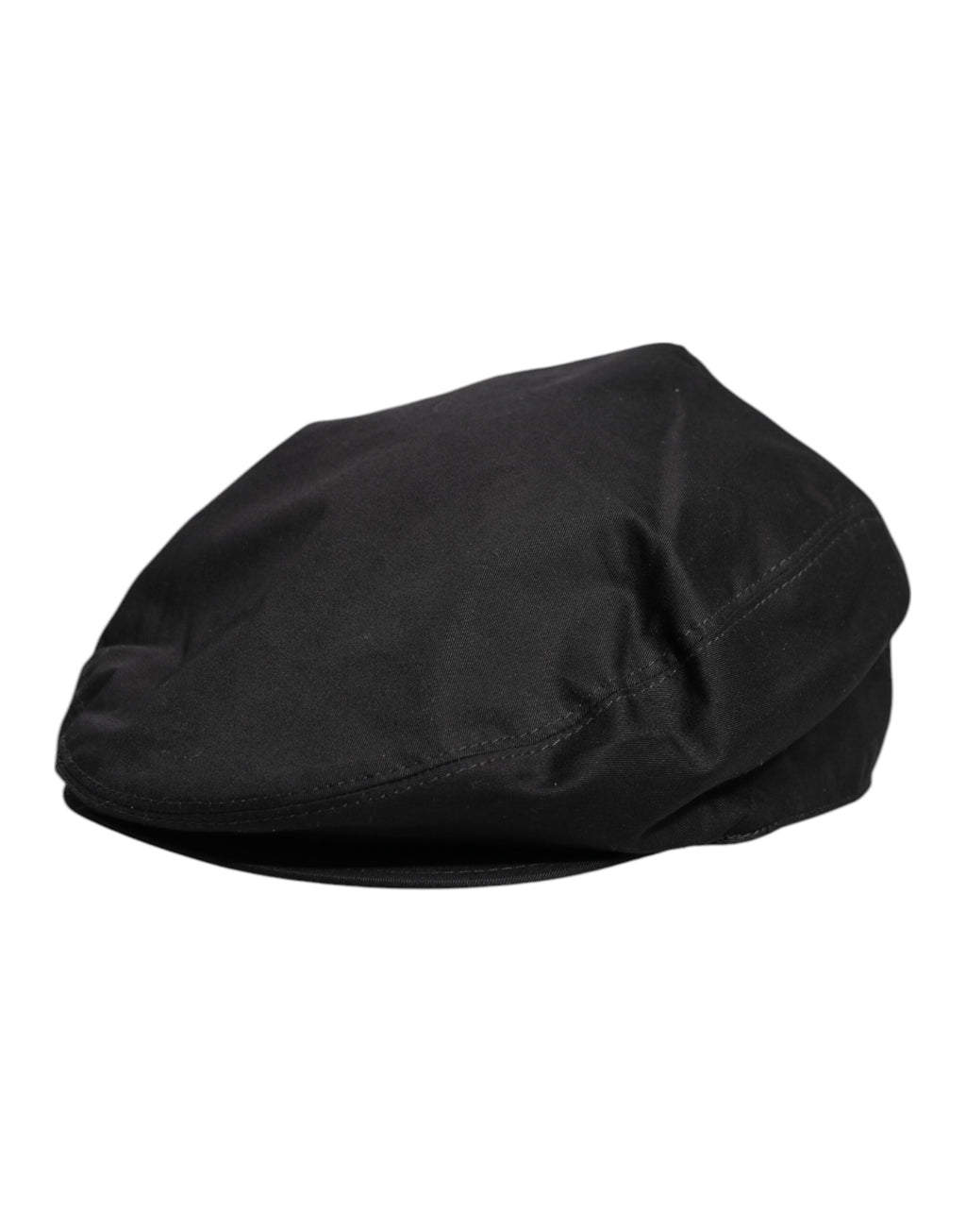 Dolce &amp; Gabbana Chapeau Newsboy Capello Cabbie en coton noir