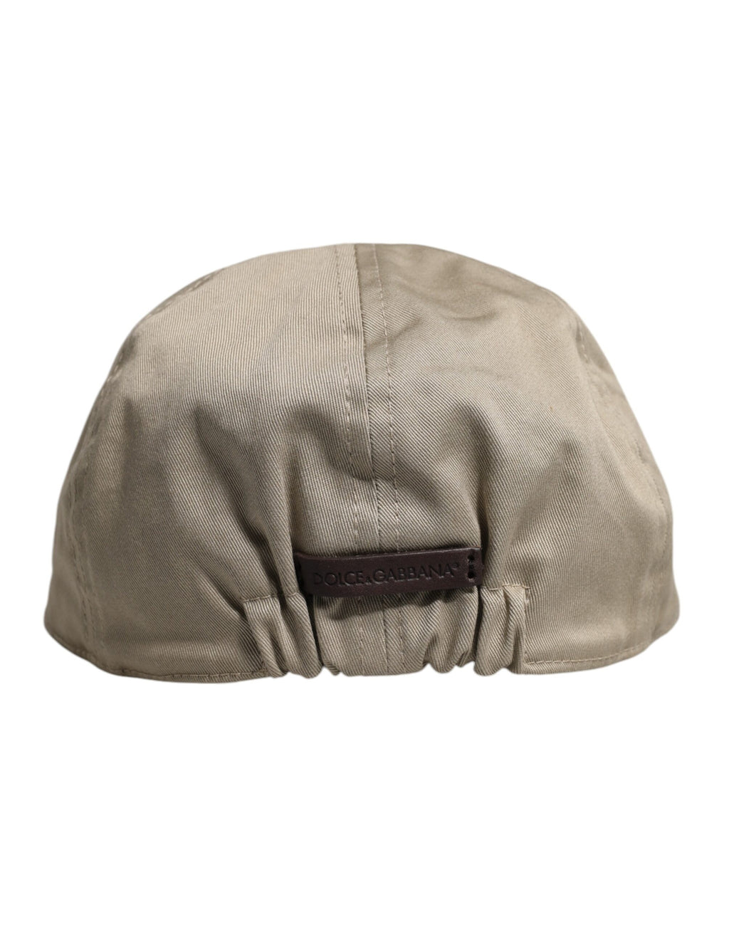 Dolce &amp; Gabbana Beige Baumwoll-Newsboy-Capello-Cabbie-Mütze