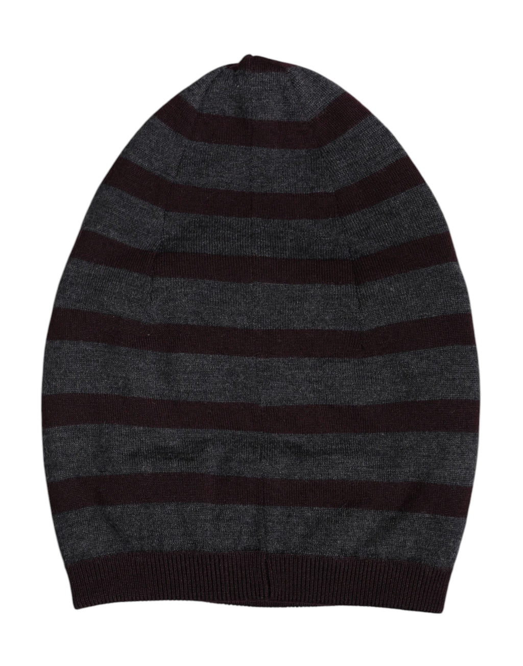 Bonnet d'hiver en laine tricotée à rayures grises Dolce &amp; Gabbana