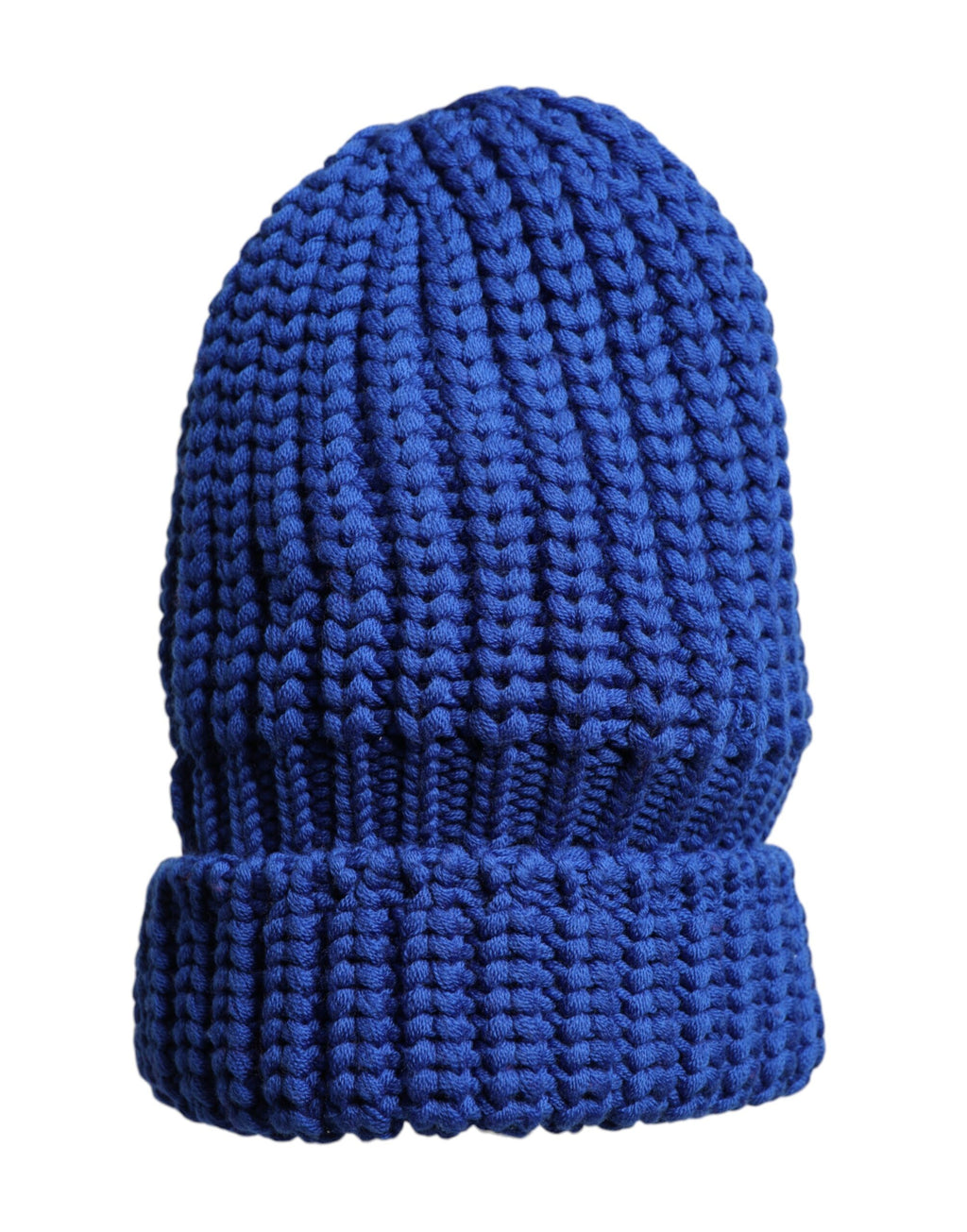Dolce &amp; Gabbana Blaue Wollstrickmütze für den Winter