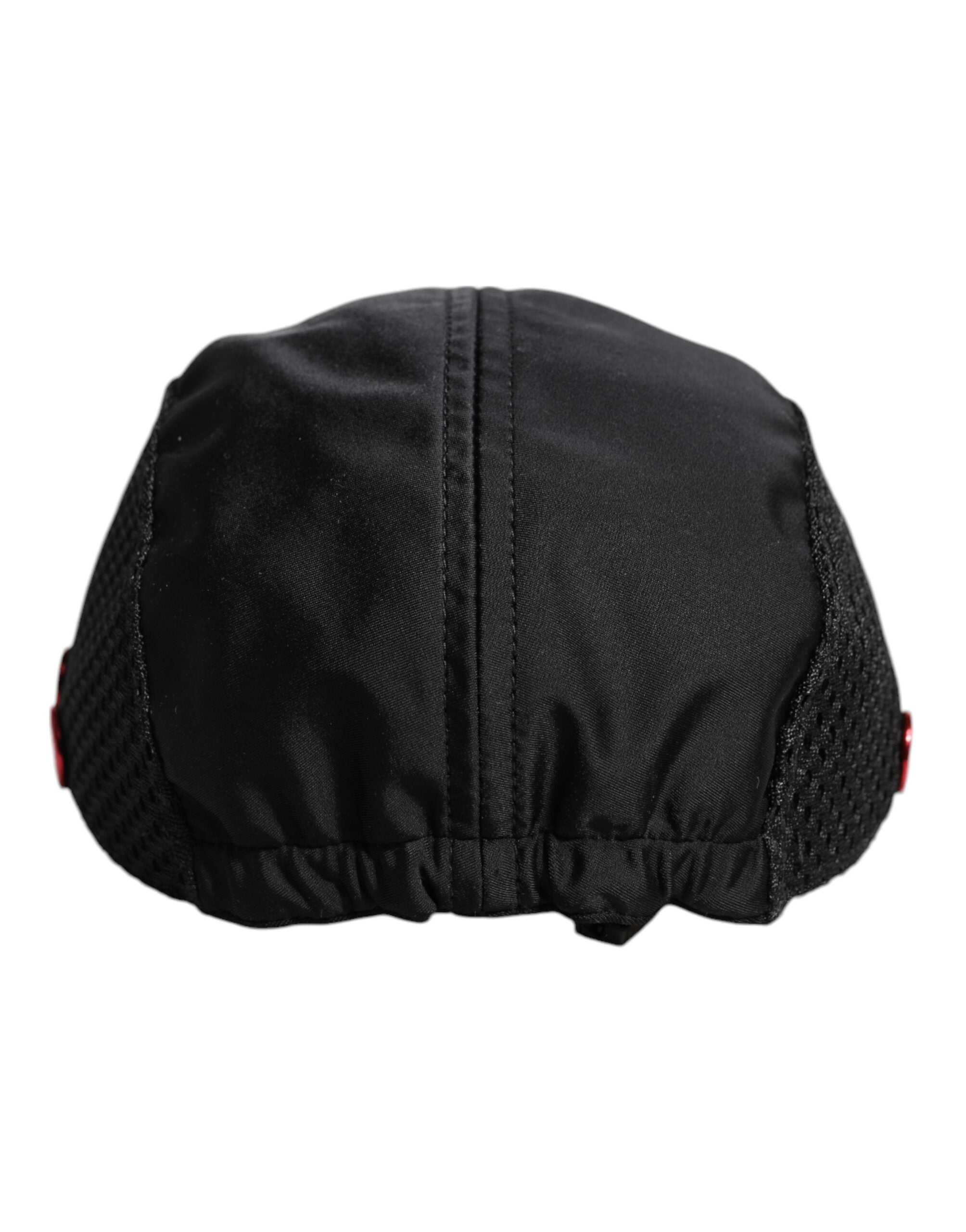 Dolce &amp; Gabbana – Schwarze Baseballkappe aus Nylon mit 6 Paneelen und Logo