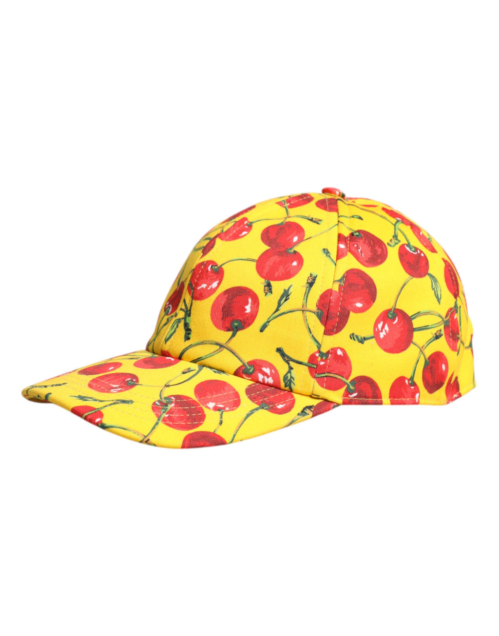 Dolce &amp; Gabbana – Gelbe Baseballkappe aus bedruckter Baumwolle mit 6 Paneelen