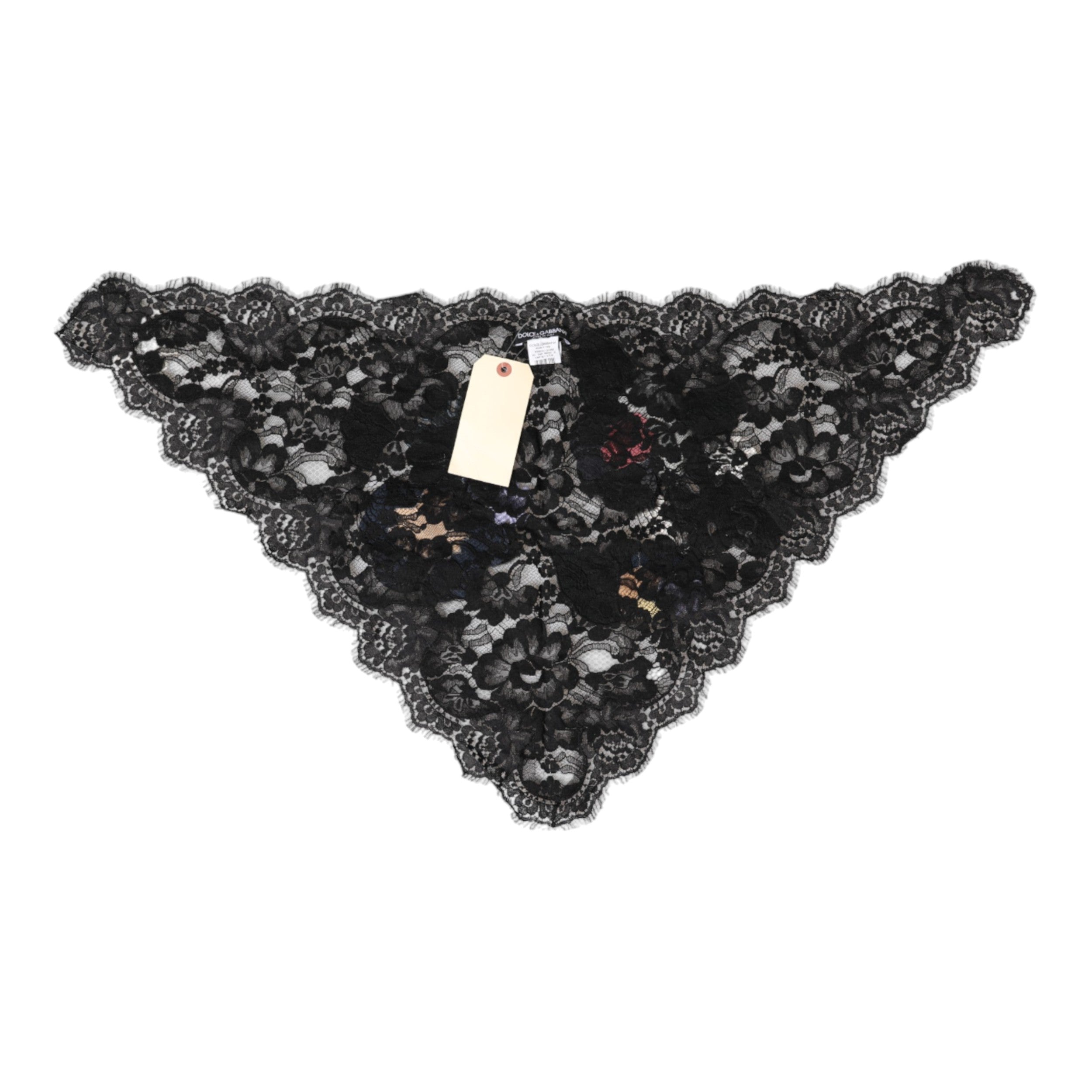 Dolce &amp; Gabbana – Schwarzer Schleierhut aus Baumwolle mit Blumenapplikation