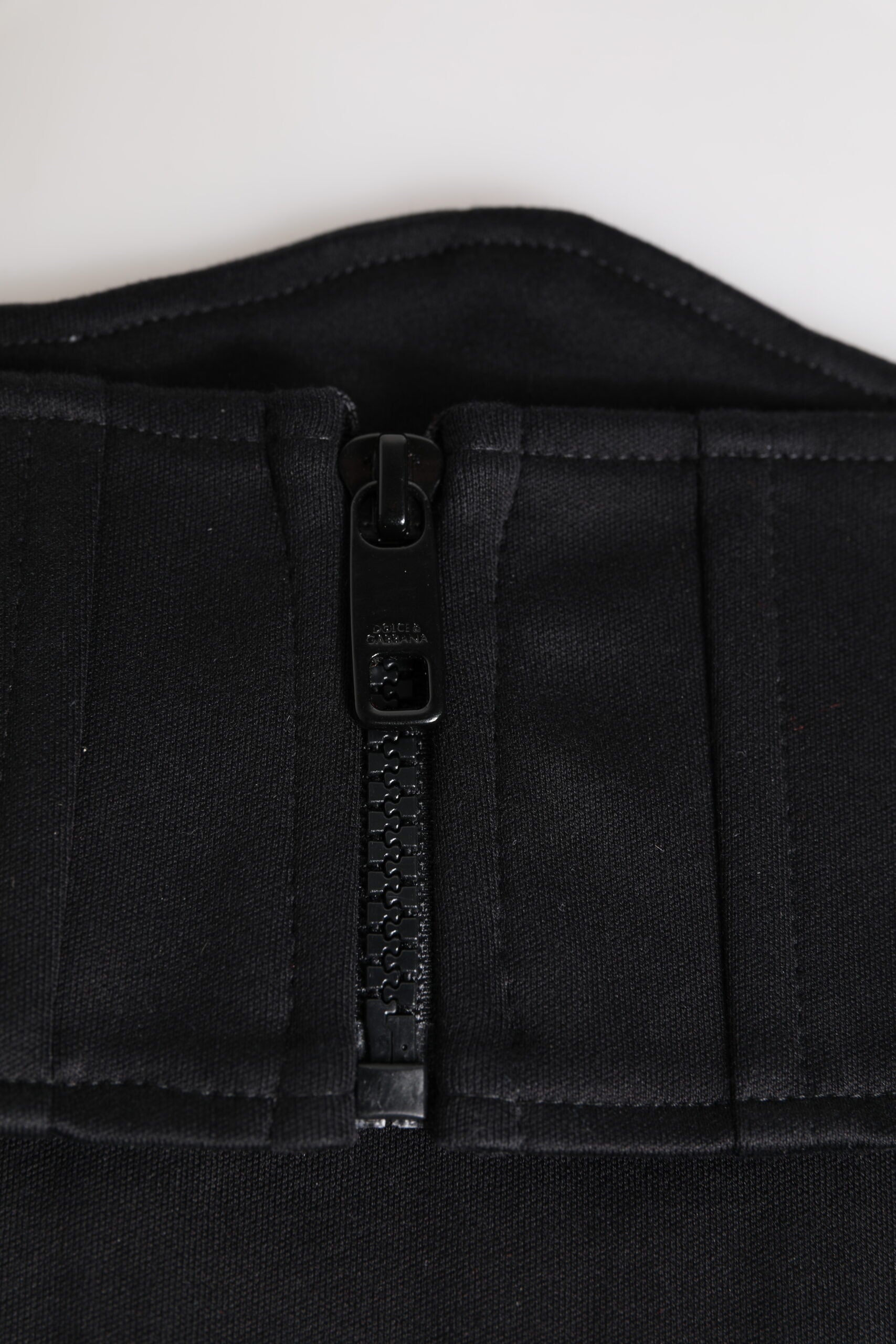 Dolce &amp; Gabbana – Schwarzer Smokinggürtel aus Baumwolle mit Kummerbund