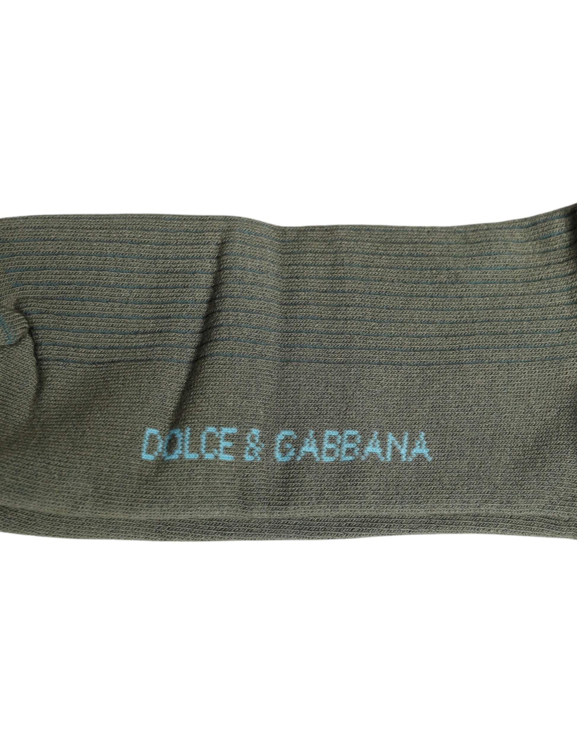 Dolce &amp; Gabbana Graue Baumwollsocken mit DG-Bärenprint