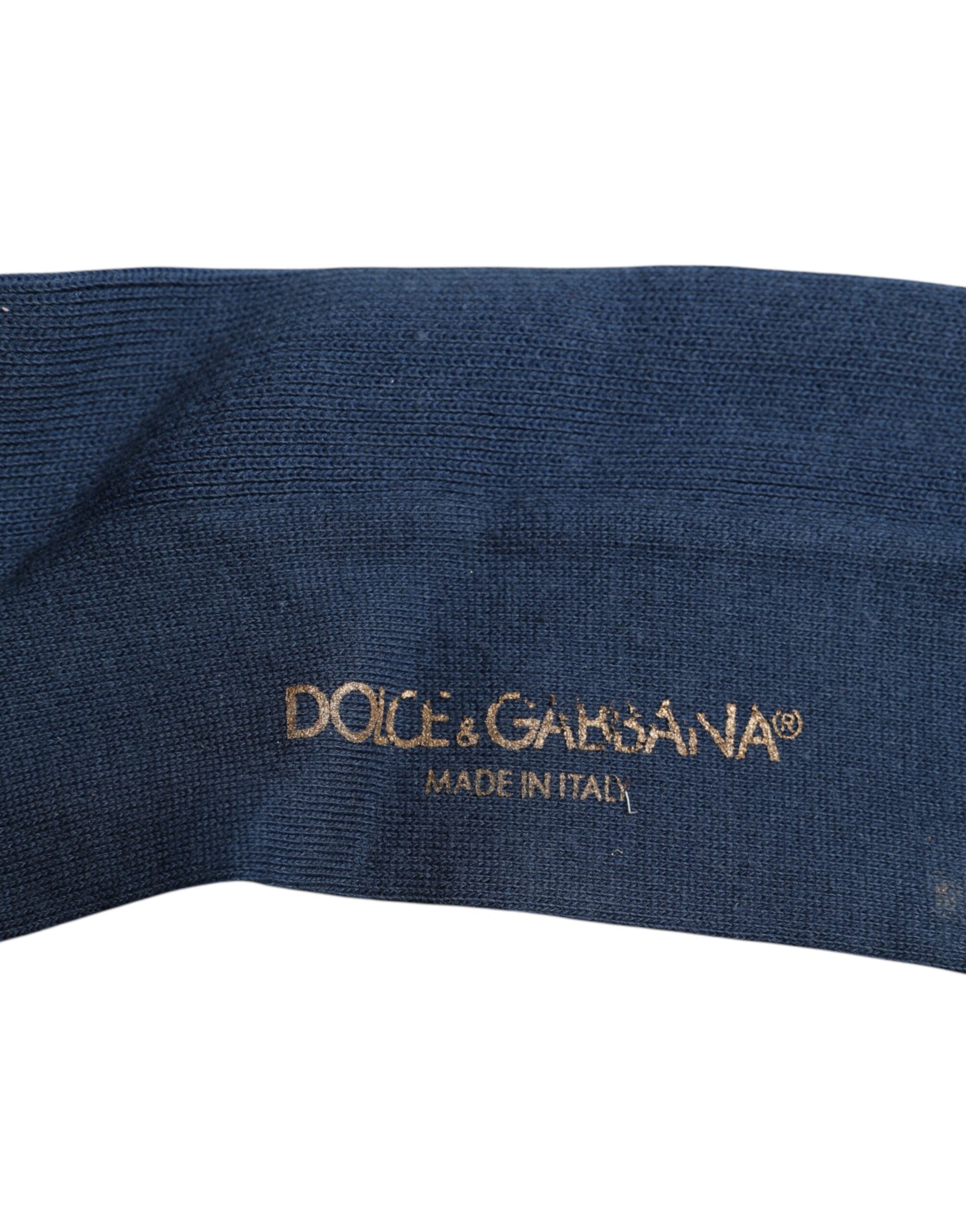 Dolce &amp; Gabbana – Wadensocken aus blauer Baumwolle mit DG-Logo