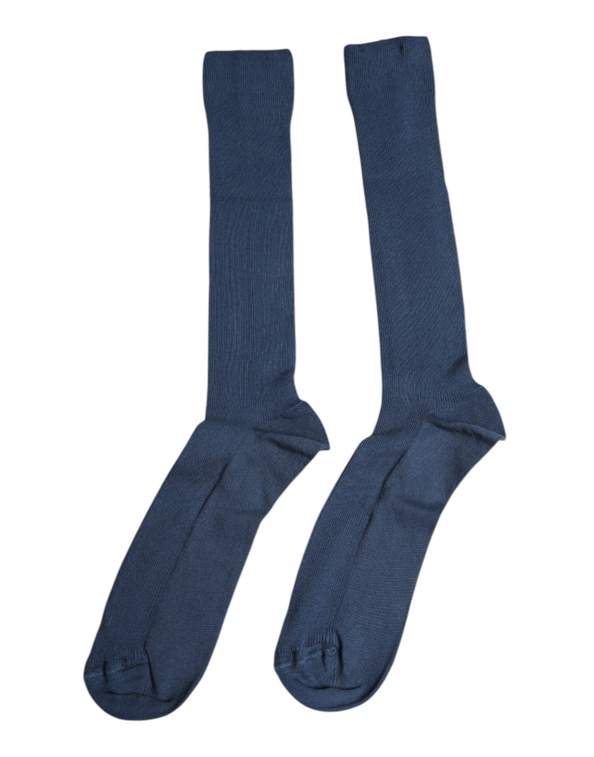 Dolce &amp; Gabbana – Wadensocken aus blauer Baumwolle mit DG-Logo