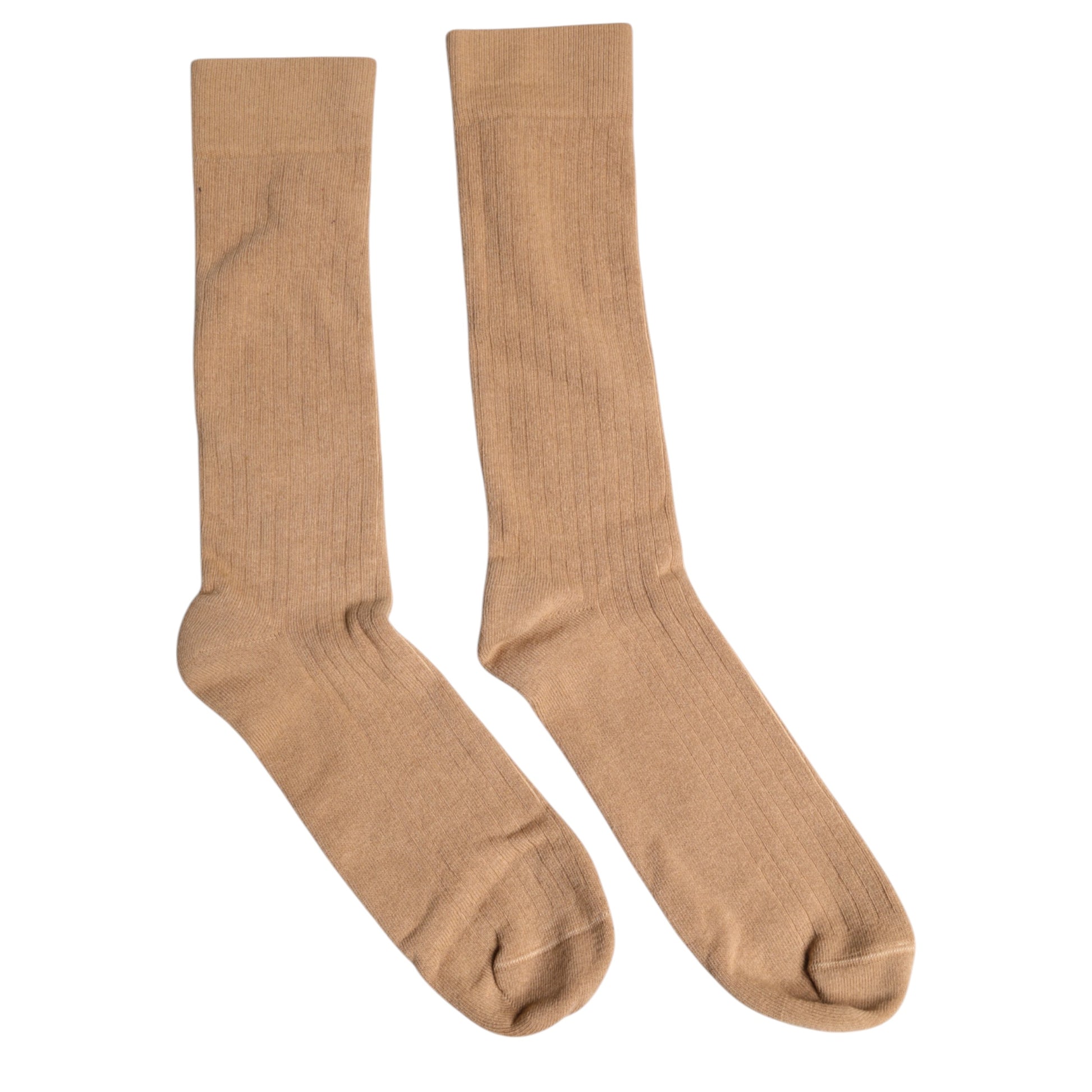 Dolce &amp; Gabbana – Wadenlange Herrensocken aus massiver Baumwolle in Braun